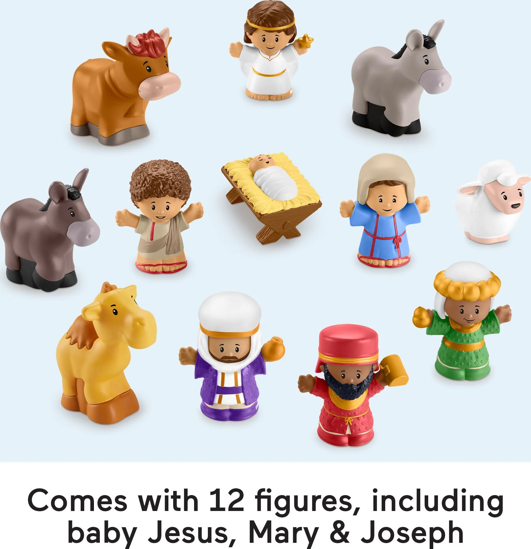 Fisher-Price Little People Toddler Toy Nativity Set with Music Lights & 18 Pieces for Christmas Pretend Play Kids Ages 1+ Years - Image 3