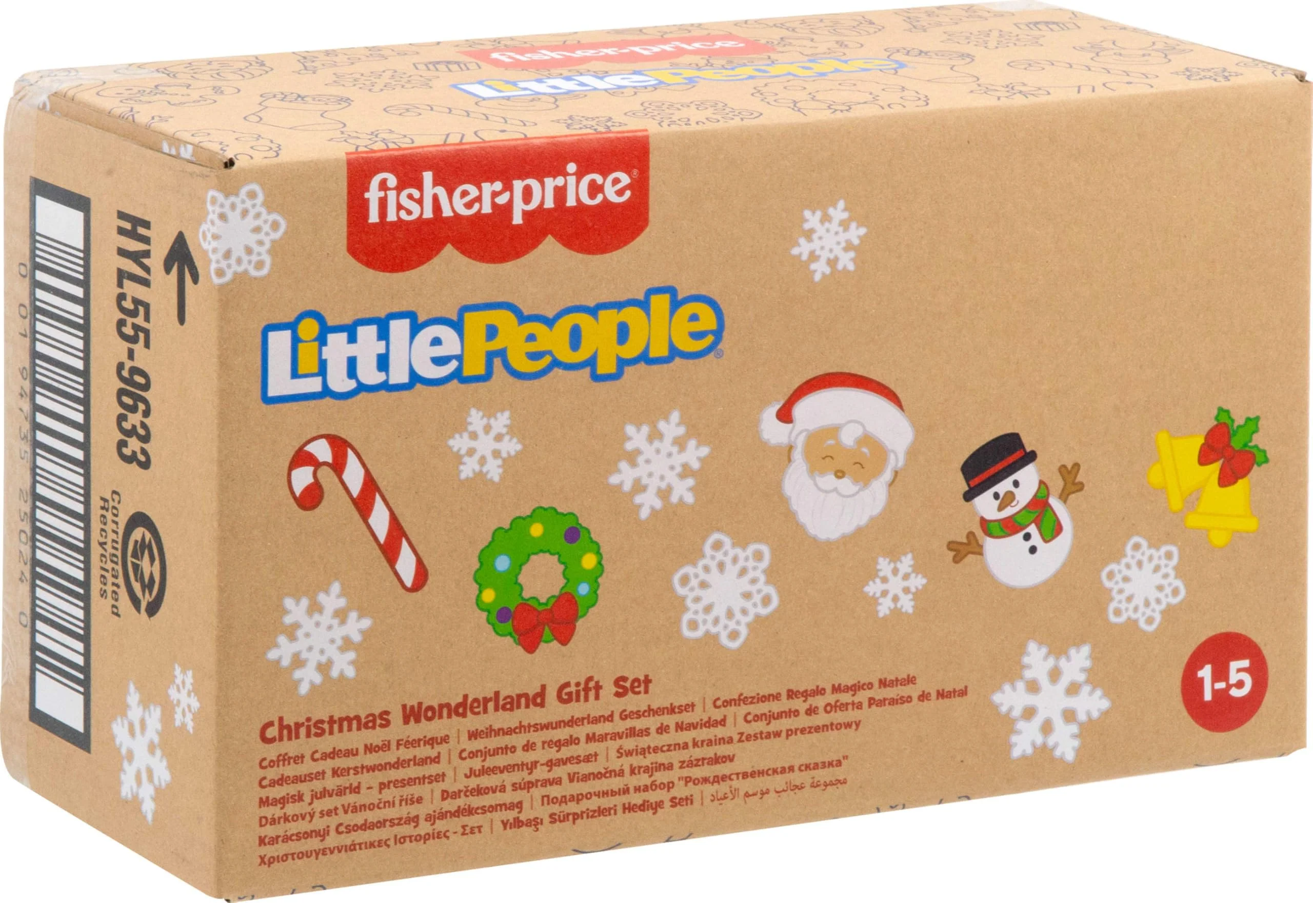 Fisher-Price Little People Toddler Toys Christmas Wonderland Toy Set with Santa Elf & Reindeer Figures for Ages 1+ Years - Image 2