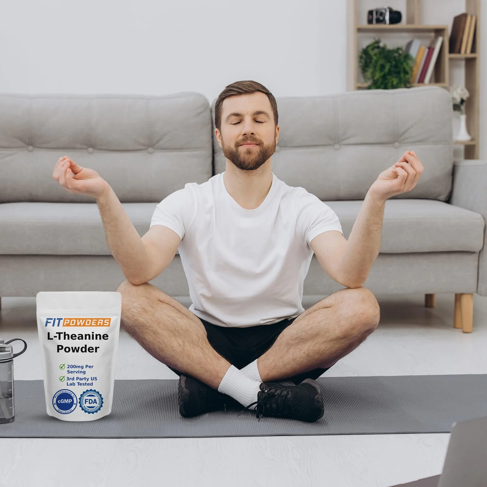 FitPowders L-Theanine Powder 100% Pure, Non-GMO, Vegan, Gluten Free Theanine Powder Supplement (Multiple Sizes) Mood and Cognitive, Stress Relief and Relaxation, Scoop Included (250 Grams) - Image 7