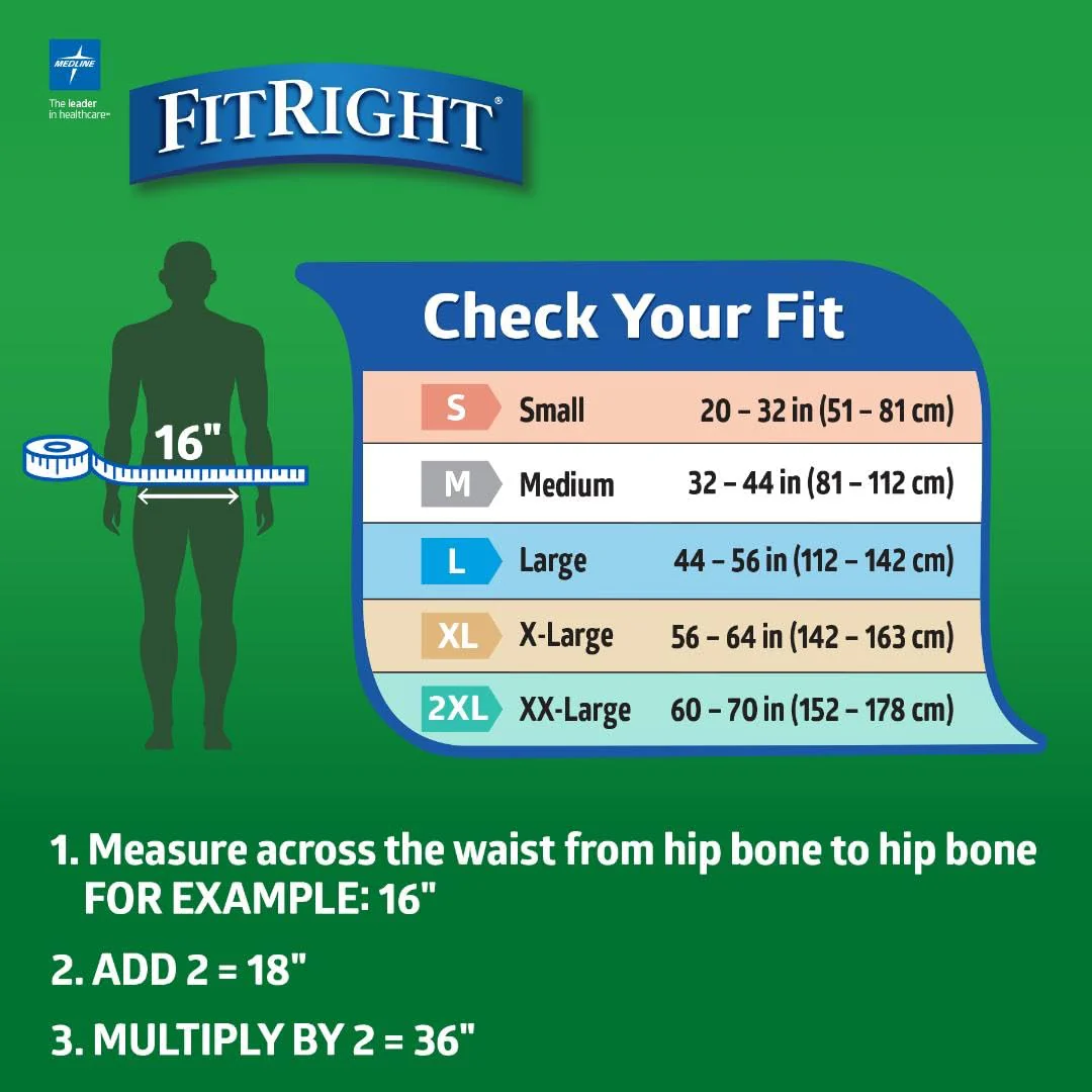 FitRight Adult Diapers, Ultra Heavy Absorbency, XL (Waist Size 56in-64in), 80 Count, OptiFit Incontinence Briefs for Men and Women, Disposable, Moisture-Wicking, Leak Protection, - Image 3