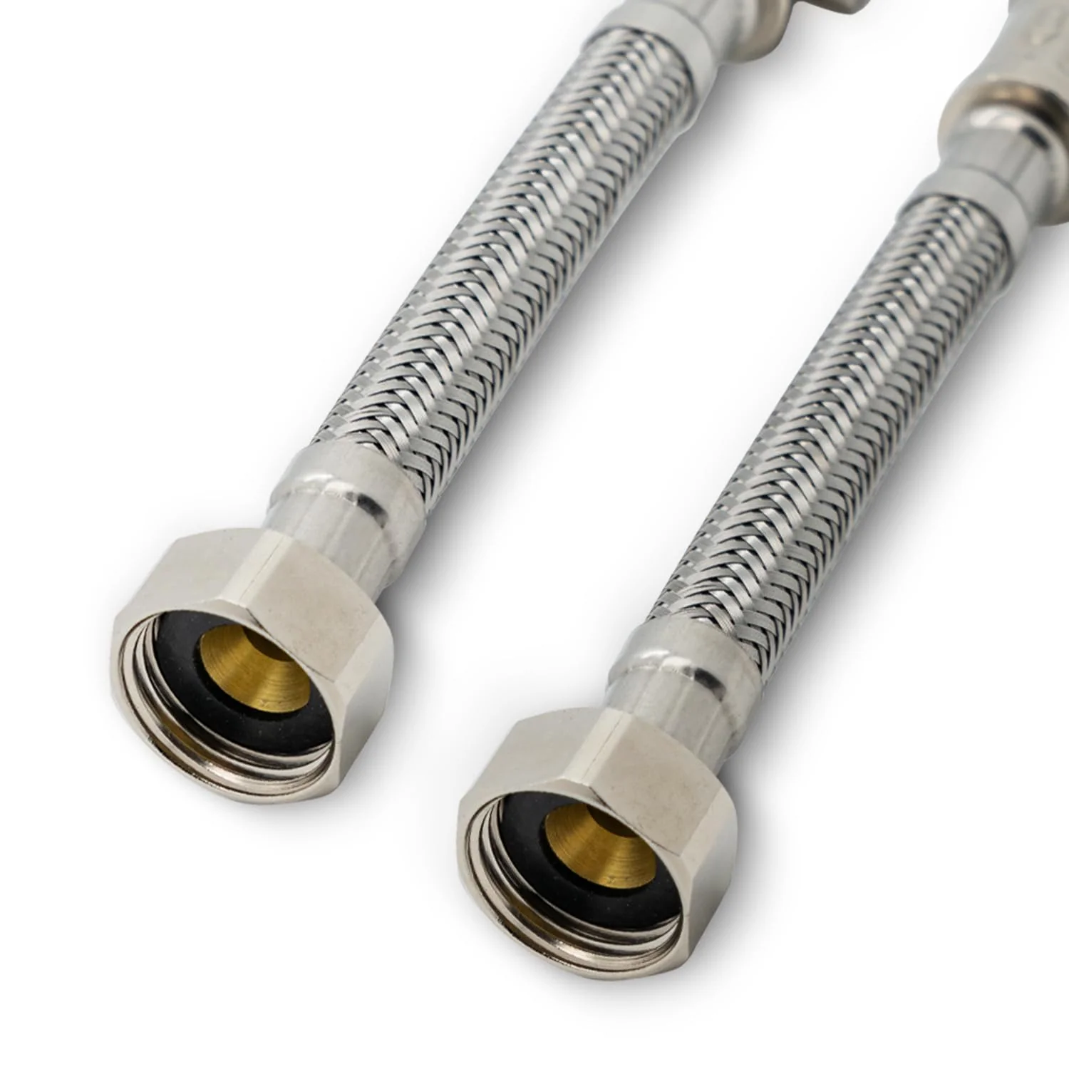 Flexible Hose with Isolation Vancoco Short 15mm x 1/2inch Flexi with Isolation 150mm Long Reeds Pipe Tap Connector Hose - Image 2