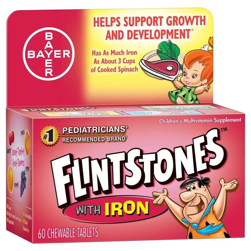 Flintstones Chewable Tablets With Iron 60 Tablets ( Pack of 8) - Image 3