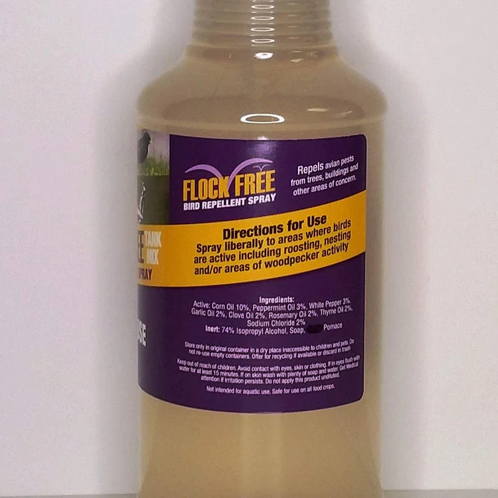 Flock Free Bird Repellent Ready Spray Bundle, Ready to Use Bird Spray 32oz + Concentrate 4oz for Refill - Image 4