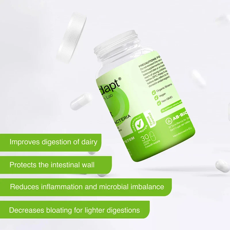 Floradapt Gut Support Probiotics for Bloating Relief, Improved Digestion & IBS Relief | Vegan & Certified Gut Health Supplement | Recommended by The WGO | (30 Day Supply) - Image 3