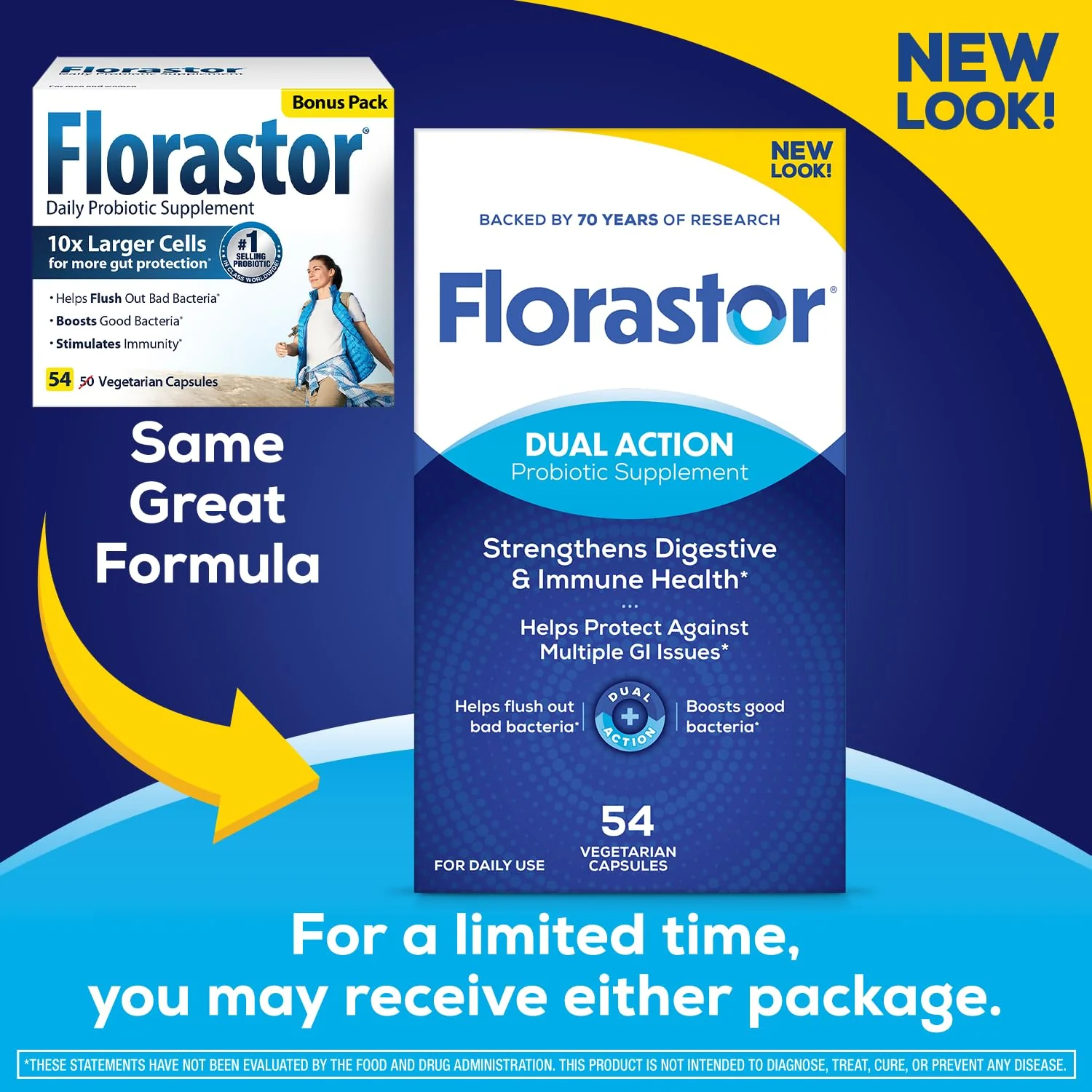 Florastor Probiotics for Digestive and Immune Health, 54 Capsules, Probiotics for Women & Men, Helps Flush Out Bad Bacteria, Boosts The Good with Our Strain Saccharomyces Boulardii, Packaging May Vary - Image 7