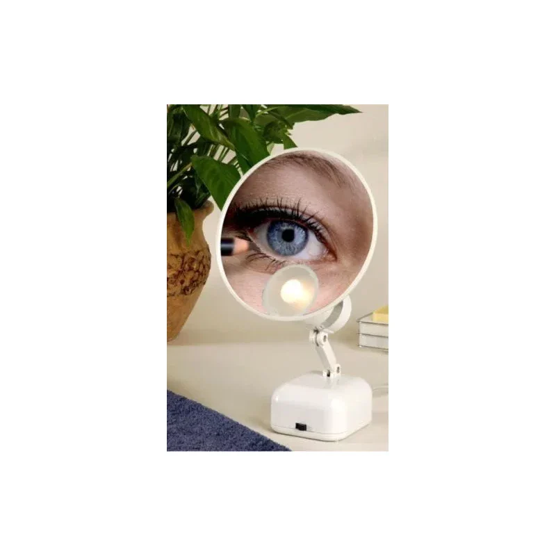Floxite Travel Lighted Floxite 15X Supervision Magnifying Mirror Light, Dove White - Image 5