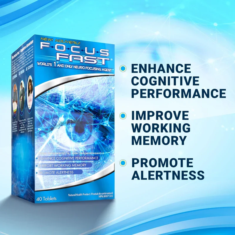 Focus Fast Clear Brain Nootropic Supplement, 40 Count, for Men & Women - Focus Pills for Concentration, Brain Booster & Memory Support – Vitamins, Choline, Ginseng, Gingko & More - Image 2
