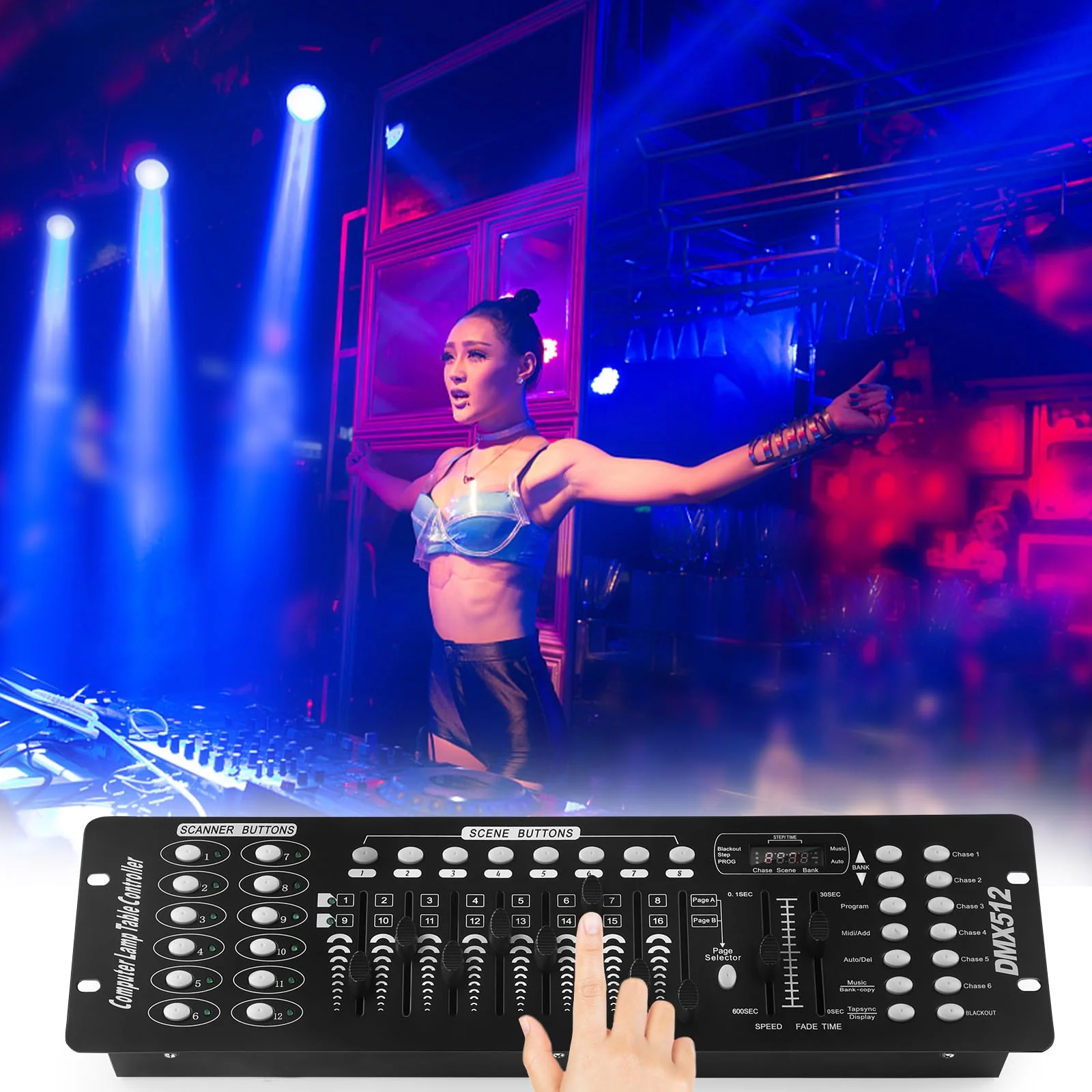 FODEXAZY DMX Controller, 192 Channel DMX 512 Light Controller DMX Console Stage Light Controller Panel Use for Editing Program of Stage Lighting Runing for DJ, Shows, Party, Christmas and Halloween - Image 2