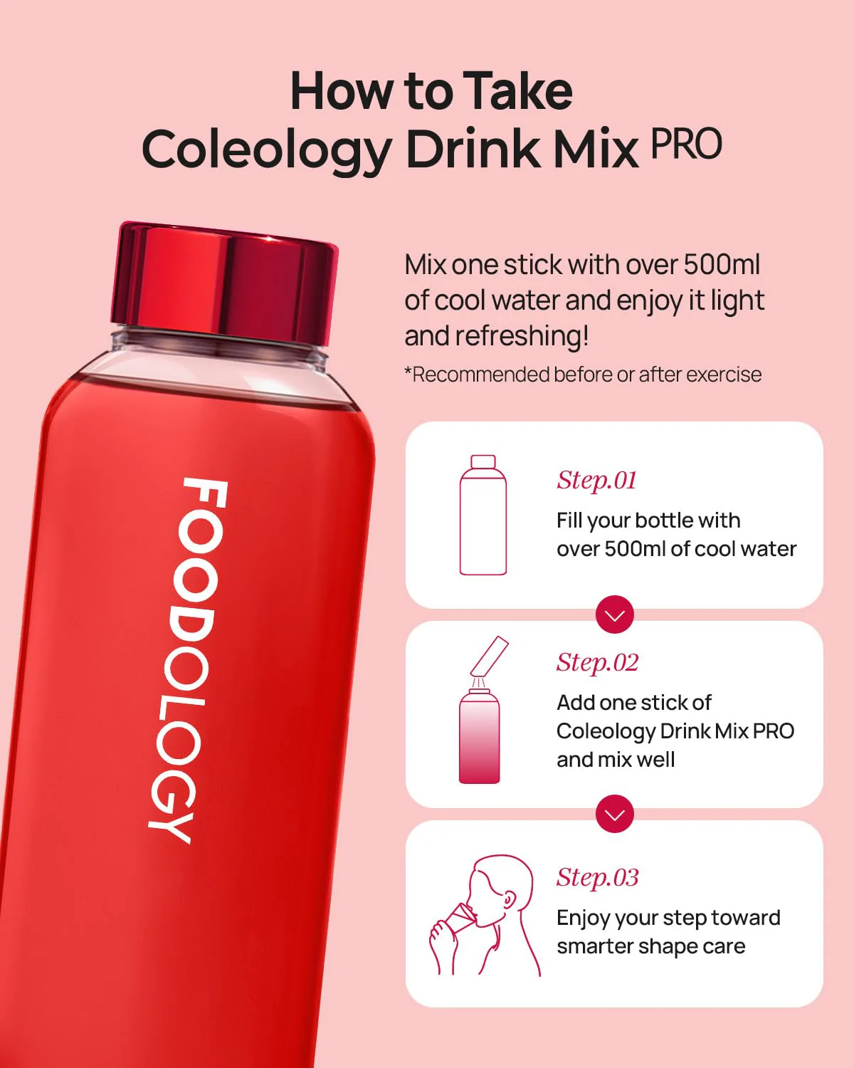 FOODOLOGY Coleology Drink Mix PRO (15days) - Daily Pomegranate Water Mix with Coleus Forskohlii, Banaba Leaf, FOS & Ginkgo – Refreshing Wellness Drink for Body Balance - Image 3