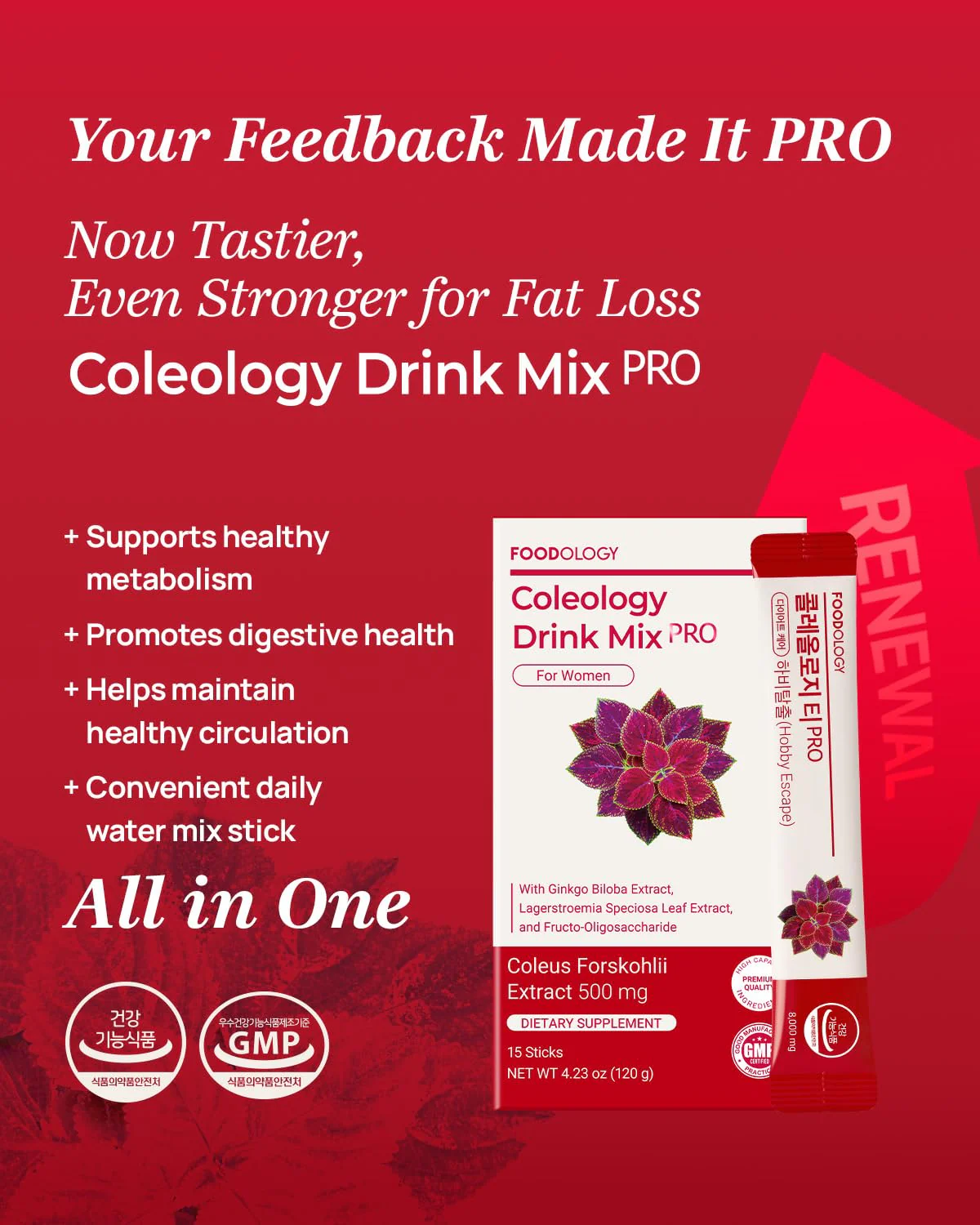 FOODOLOGY Coleology Drink Mix PRO (15days) - Daily Pomegranate Water Mix with Coleus Forskohlii, Banaba Leaf, FOS & Ginkgo – Refreshing Wellness Drink for Body Balance - Image 7