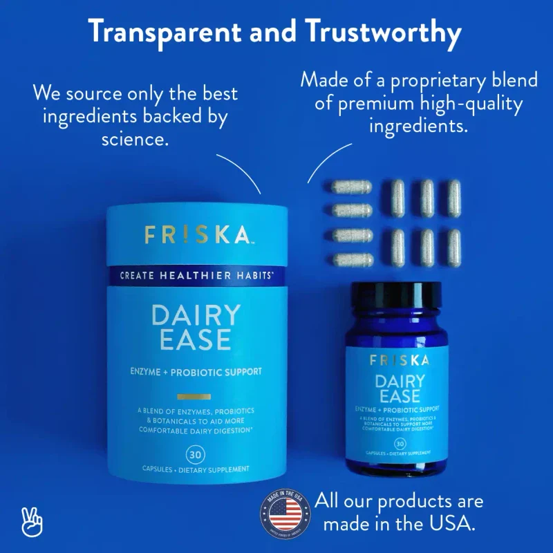 FR!SKA FRISKA Dairy Ease Natural Lactose Intolerance Relief & Support | 30ct - Image 4