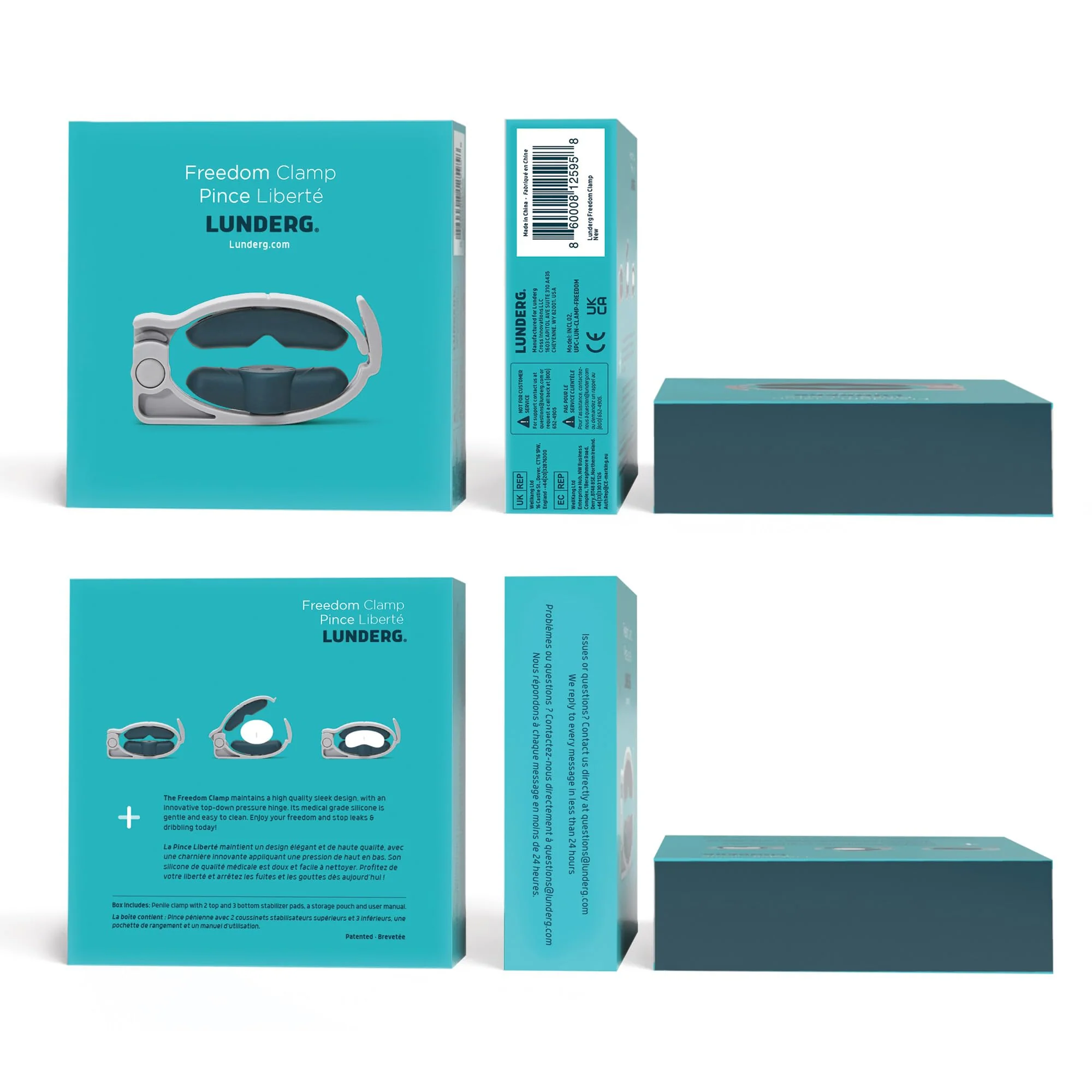 Freedom Clamp by Lunderg - with Innovative Pro-Hinge for Top-Down Pressure & 5 Different Fittings - Totally Customizable Penile Clamp for Incontinence - Mens Incontinence Products - Image 2