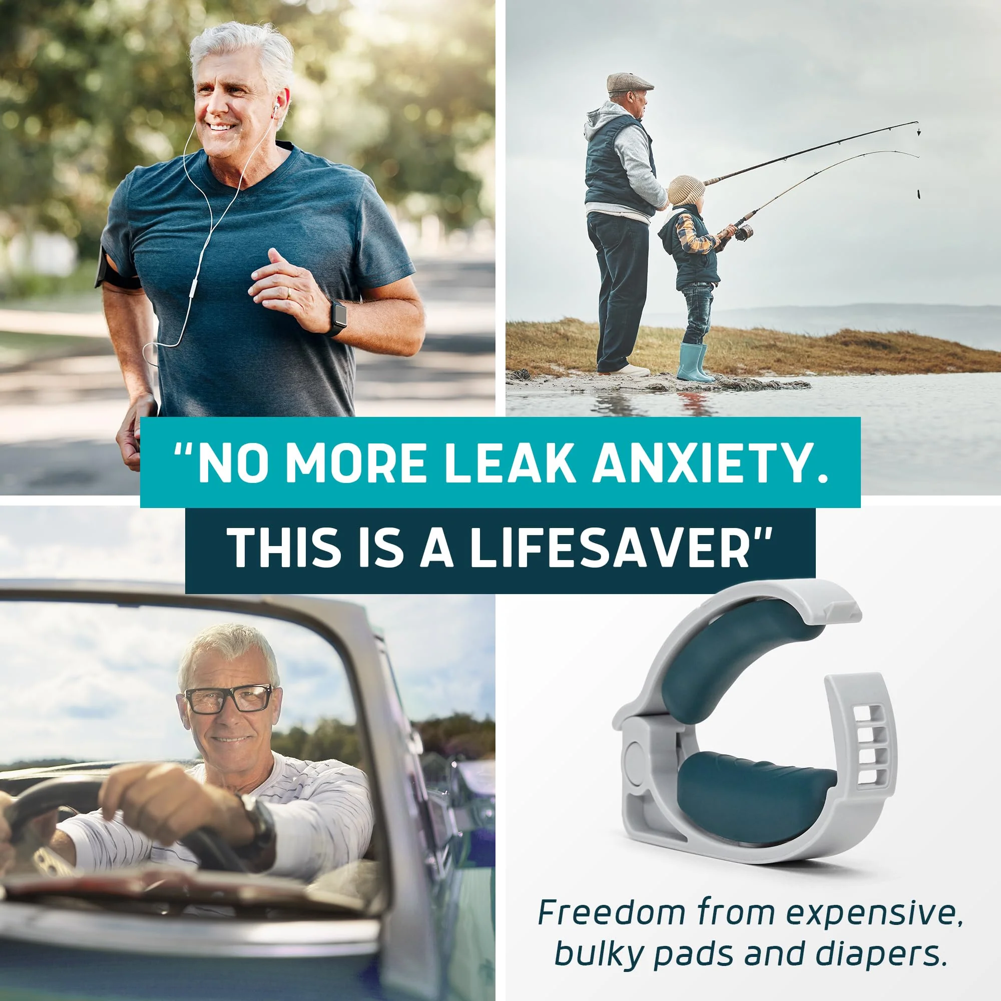 Freedom Clamp by Lunderg - with Innovative Pro-Hinge for Top-Down Pressure & 5 Different Fittings - Totally Customizable Penile Clamp for Incontinence - Mens Incontinence Products - Image 5