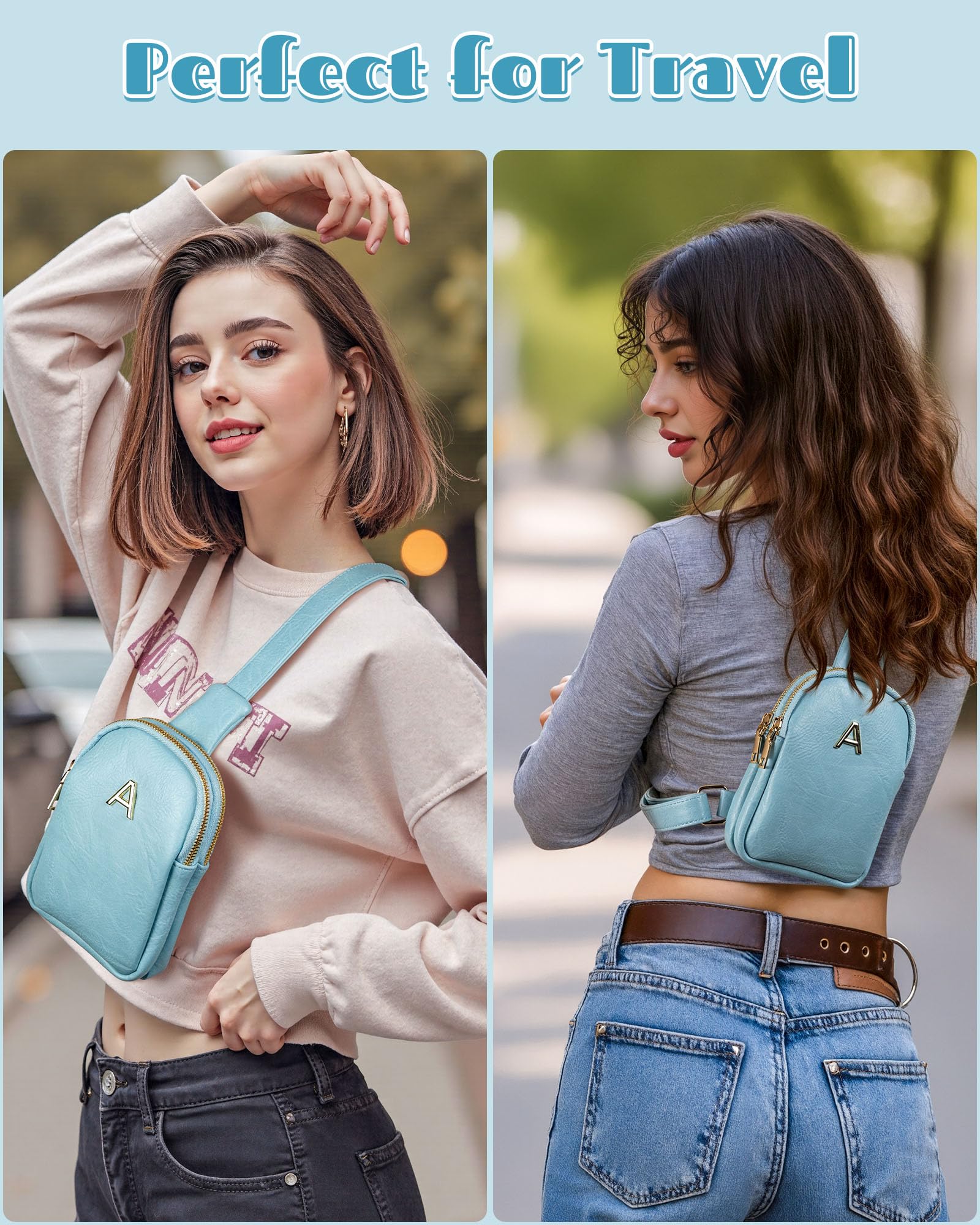Freesya Birthday Gifts for 8-12, 13-19 Year Old Girl, Cross body Bags Fanny Pack with Letter, Gifts for Teen Girls, Christmas Stocking Stuffers for Girls, Cute Trendy Stuff for Tweens Teens - Image 2