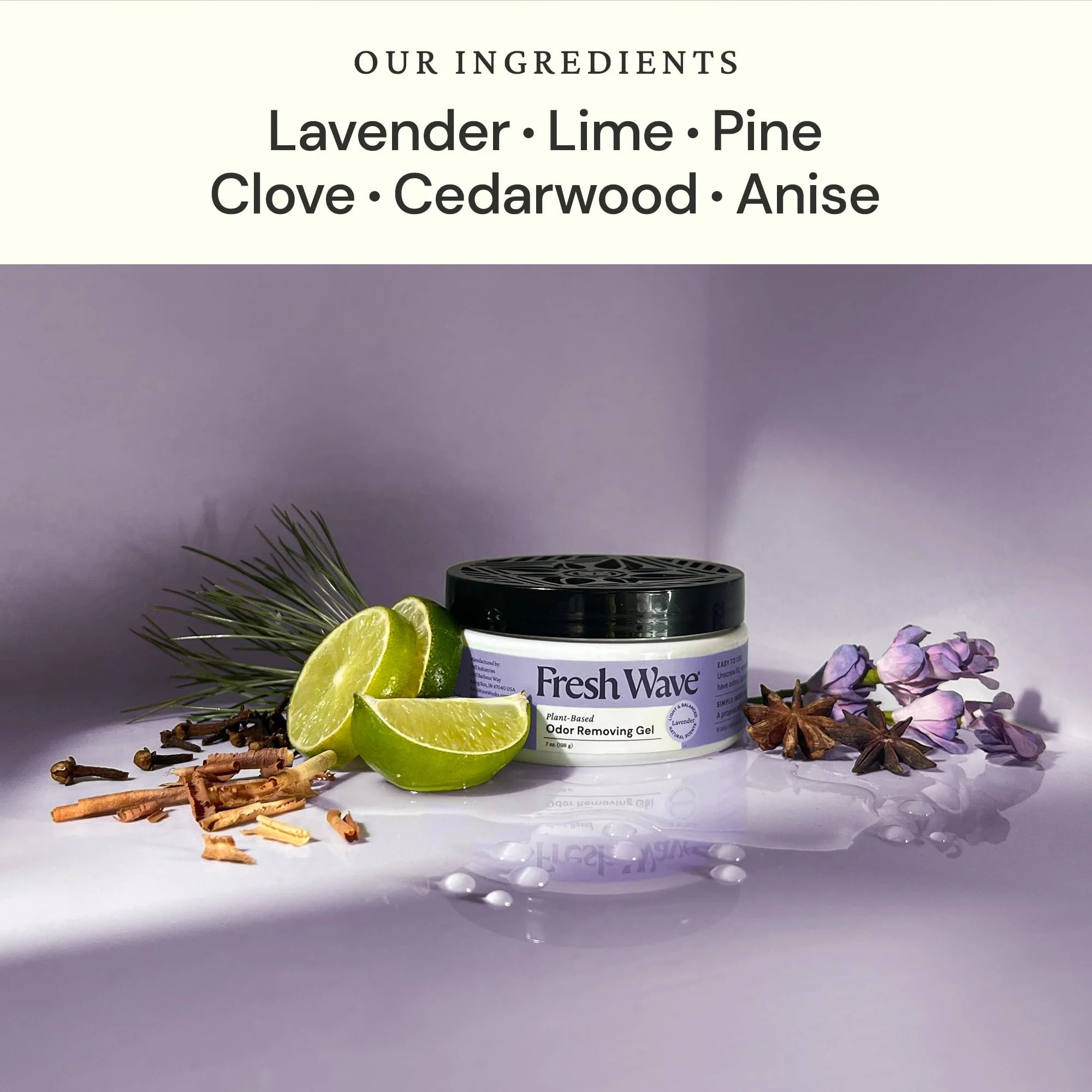 Fresh Wave Lavender Odor Removing Gel, 15 oz. & 7 oz.| Safer Odor Absorbers for Home | Natural Plant-Based Odor Eliminator | Every 7 oz. lasts 30-60 Days | For Cooking, Smoke, Trash & Pets - Image 8