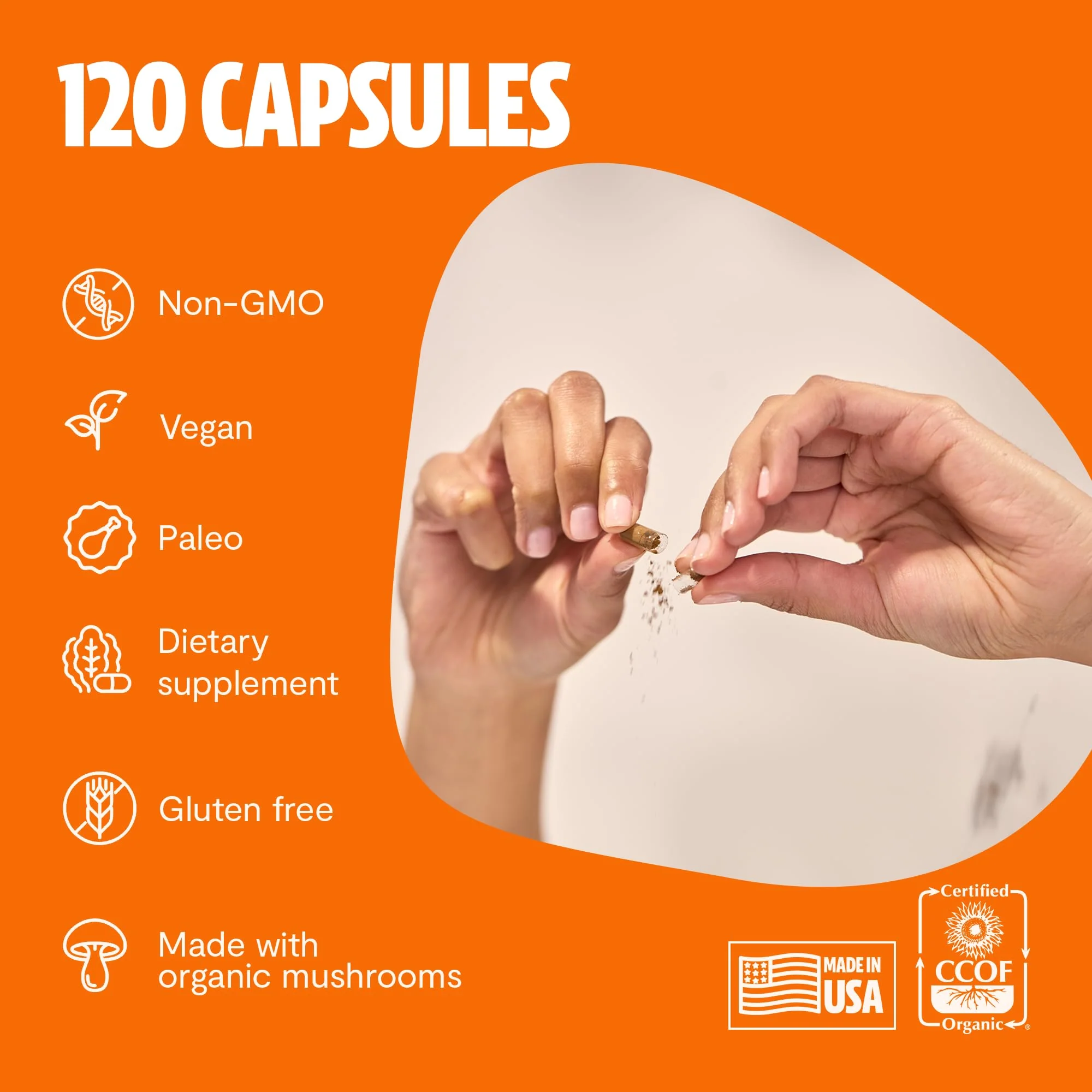 FreshCap 7-in-1 Immune Support Supplement - 5000mg Turkey Tail Mushroom Capsules, Immune Boosters for Adults, Immunity Boost Supplement, Elderberry Vitamin C and Zinc, Ayurveda (120 Capsules) - Image 4