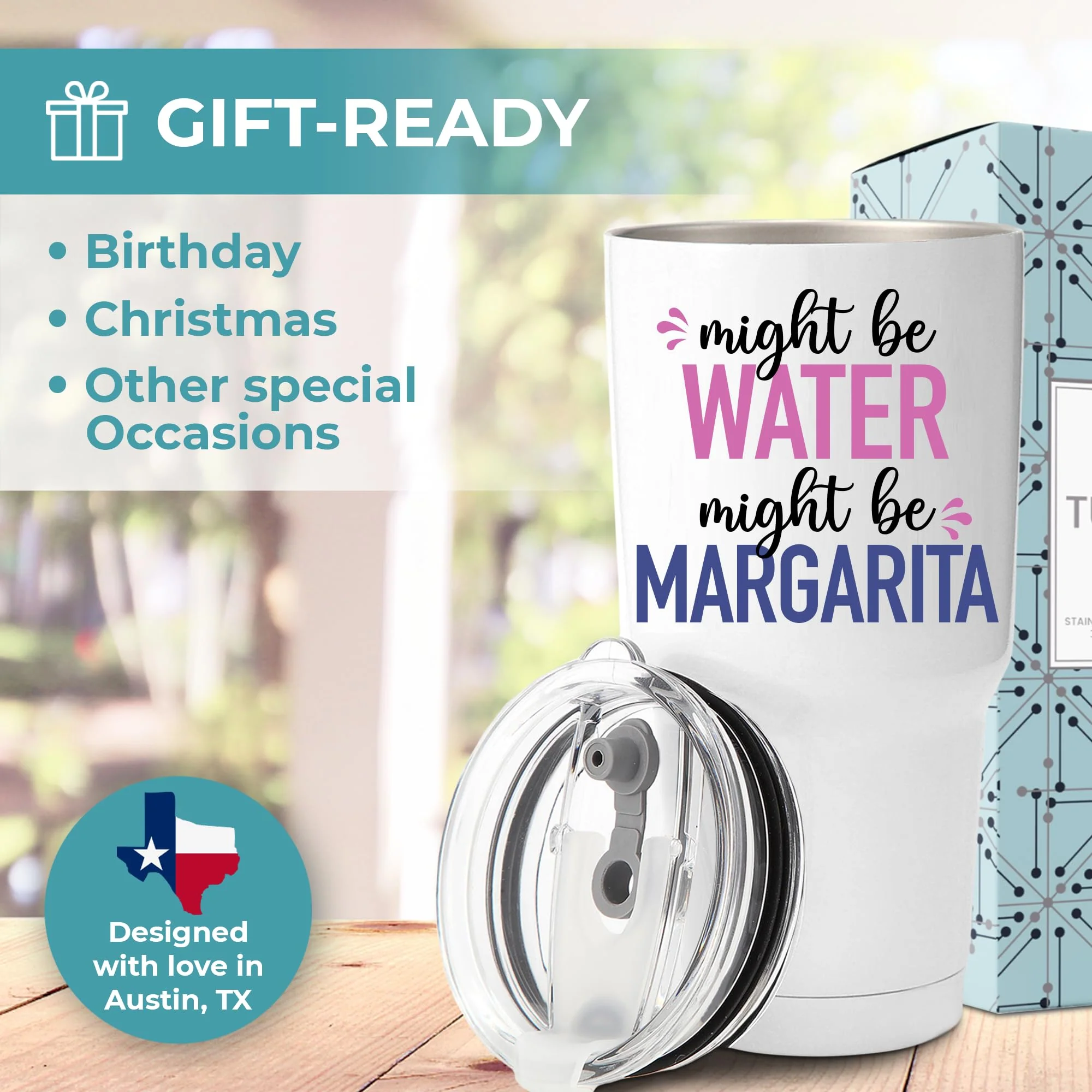 Funny Might Be Margarita Tumbler 30oz, Margarita Gifts for Margarita Lovers, Margarita Birthday Gift For Women, Margarita Cup Gift, Margarita Themed Gifts for Margarita Drinkers, Christmas, Gift-Ready - Image 8