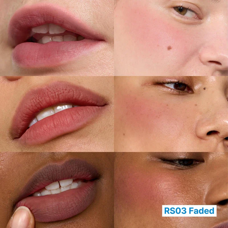 fwee Blurry Pudding Pot | Airbrushed Blush & Lip, Buildable Pigment, Long-lasting, Lightweight, Easy to Blend, Natural Soft Matte Finish - Faded (Dusty Rose) | 0.17 oz - Image 2