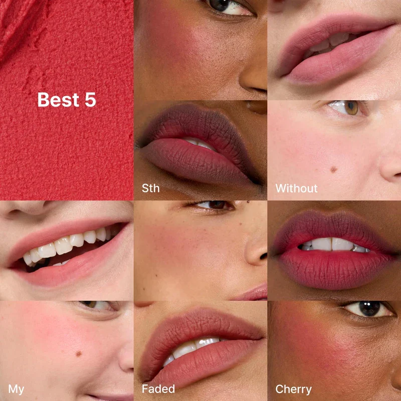 fwee Blurry Pudding Pot | Airbrushed Blush & Lip, Buildable Pigment, Long-lasting, Lightweight, Easy to Blend, Natural Soft Matte Finish - Faded (Dusty Rose) | 0.17 oz - Image 8