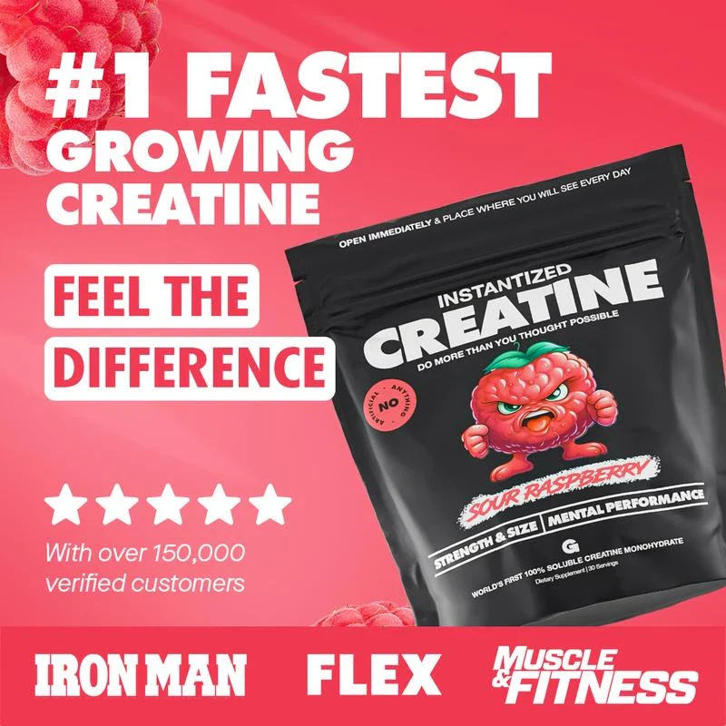 Gains In Bulk Sour Raspberry Instantized Creatine - Ultimate Supplement for Muscle Growth - Image 5