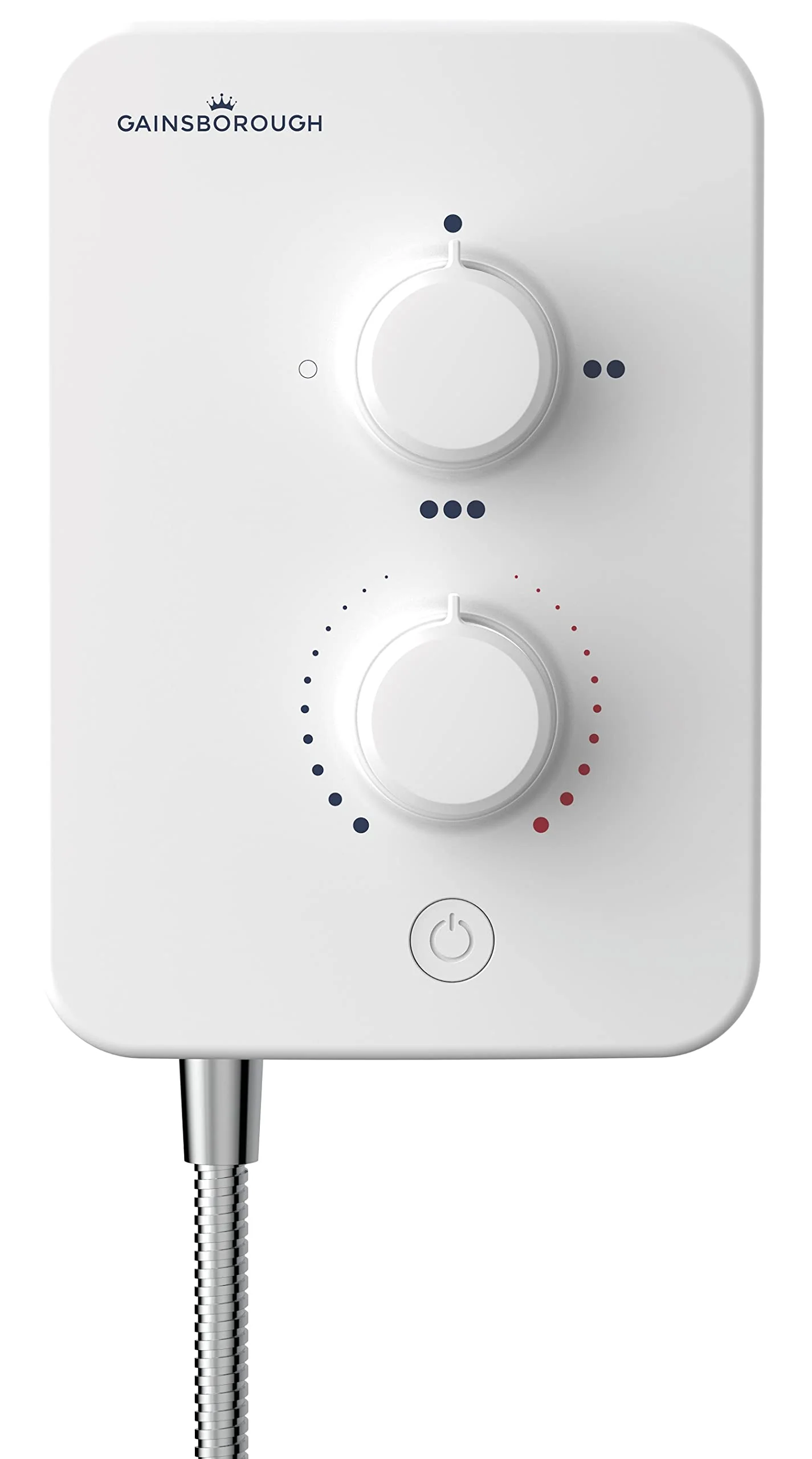 Gainsborough Slim Mono 8.5kW Electric Shower White Single 1 Spray Mode Head Adjustable Handset with Hose Rub Clean Nozzles Bathroom IPX4 - Image 5