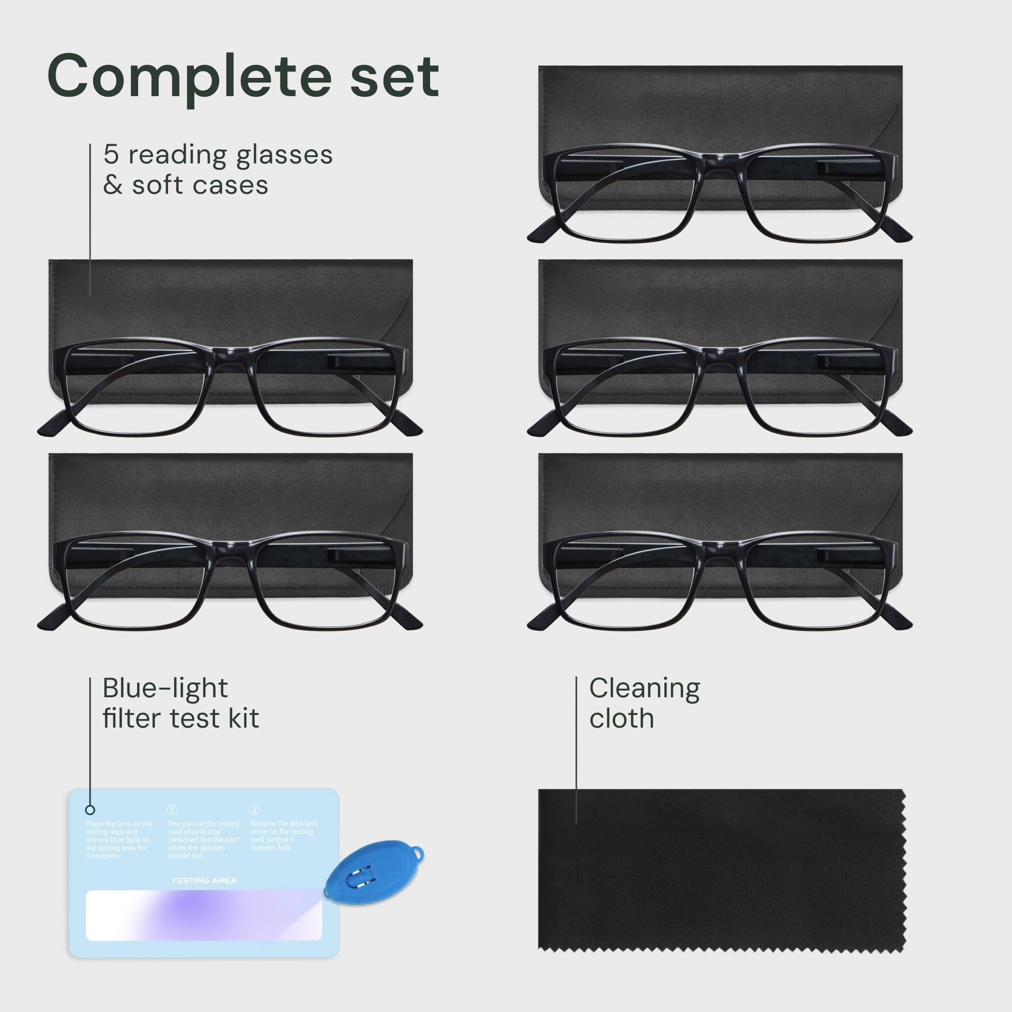 Gaoye Professional Reading Glasses for All Day - Computer Readers with Blue Light Protection - Value Pack - Image 7