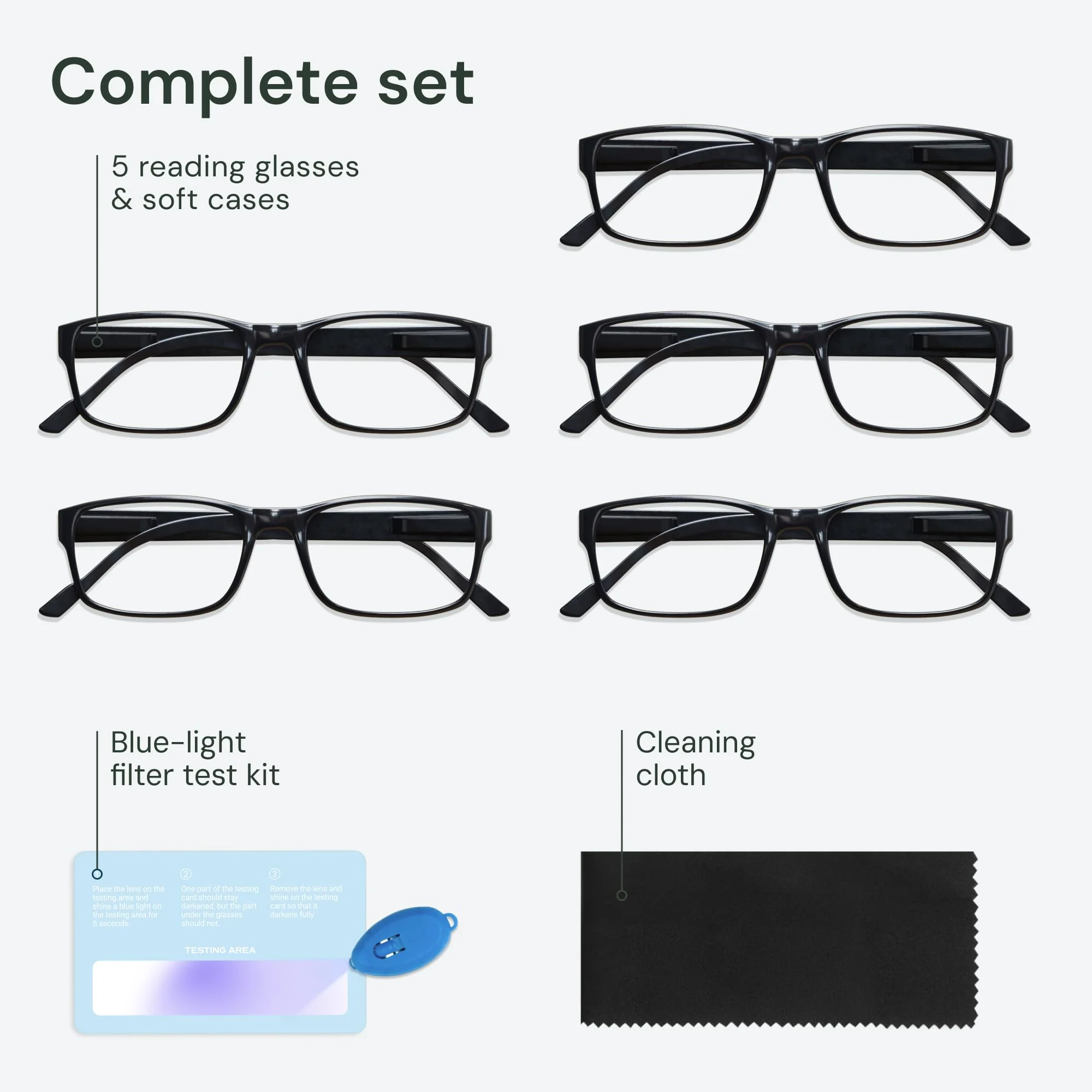 Gaoye Professional Reading Glasses for All Day - Computer Readers with Blue Light Protection - Value Pack - Image 3
