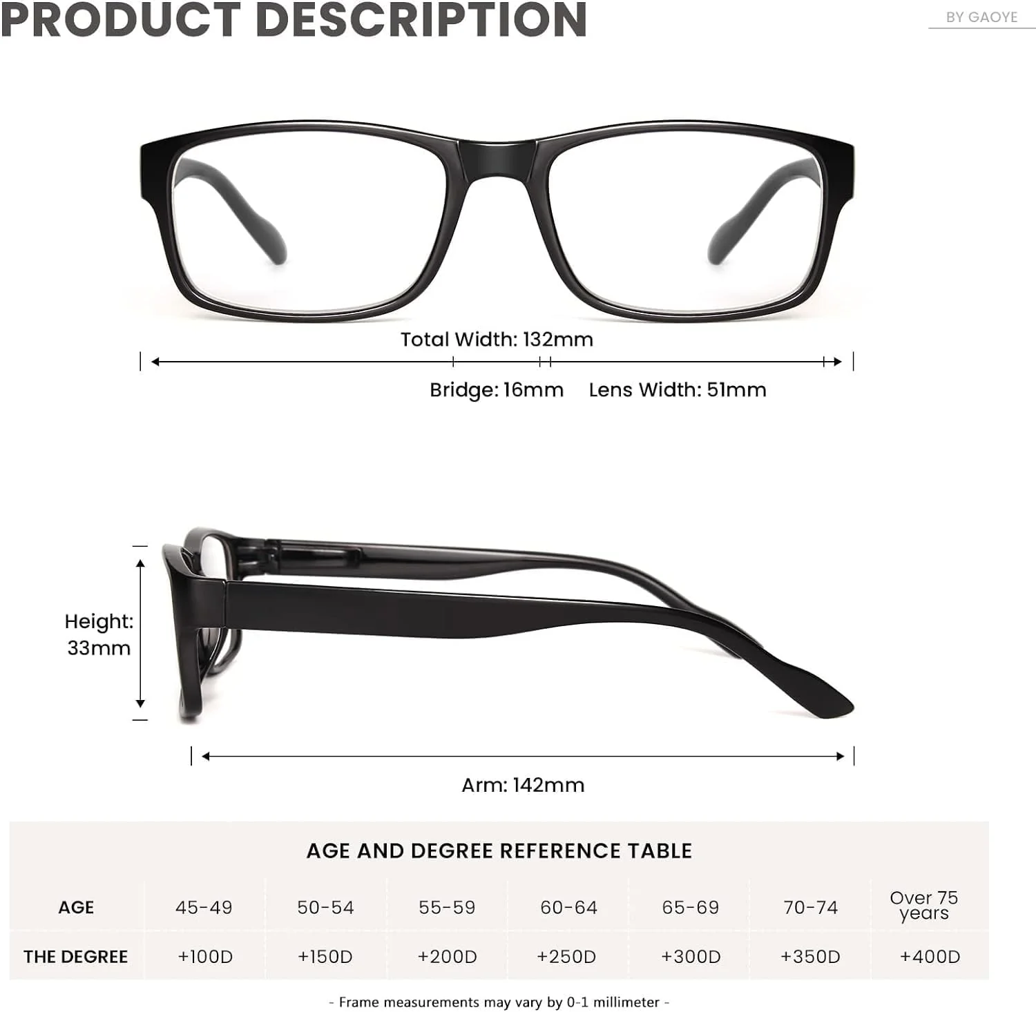 Gaoye Reading Glasses Men/Women, Eyeglasses, Blue Light Readers for Men/Women, Computer Eye Glasses, Cheaters - Image 6