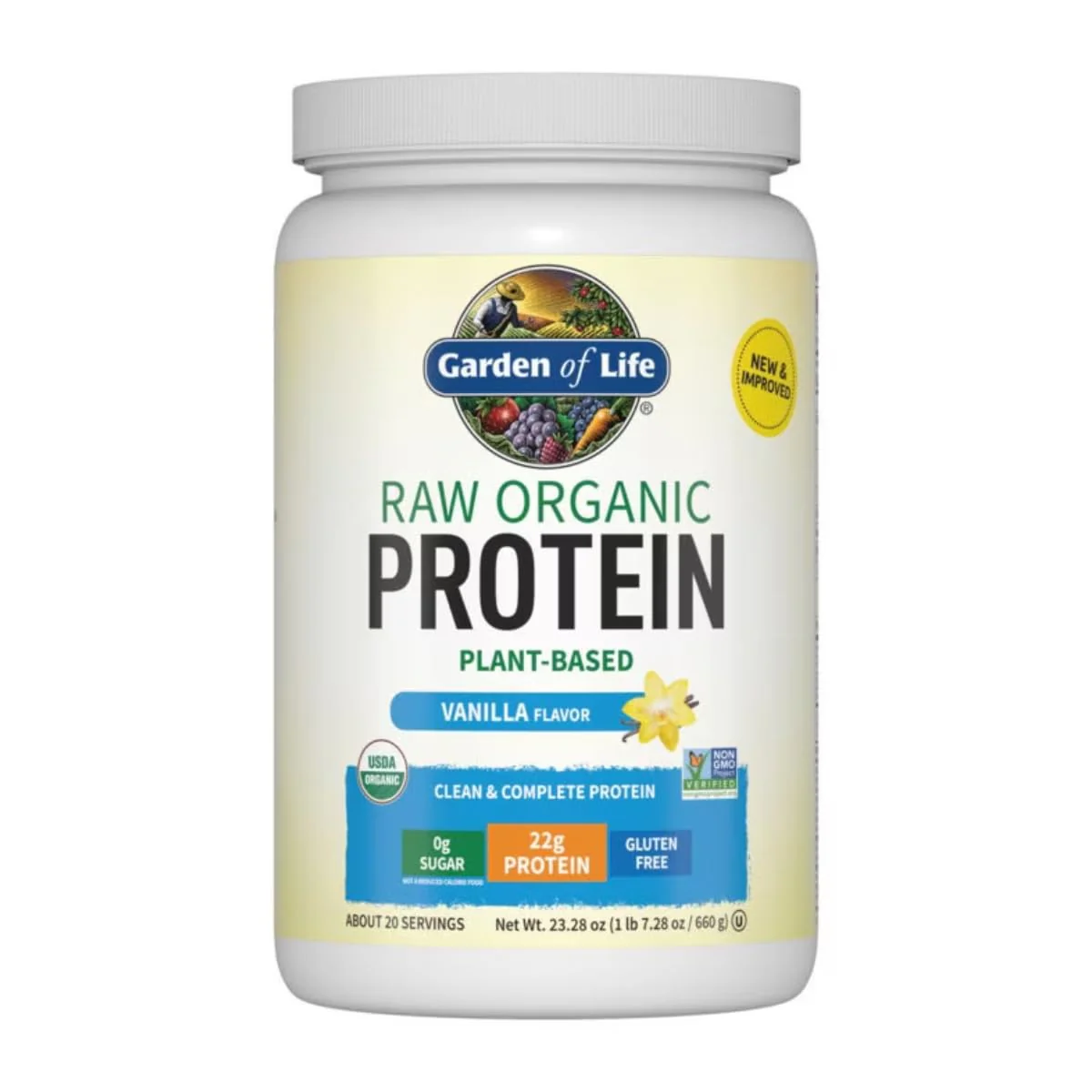 Garden of Life Protein Powder, Vegan Protein Powder, BCAA, Probiotics & Digestive Enzymes, Gluten & Lactose Free, Vanilla, 1.5 LB - Image 6