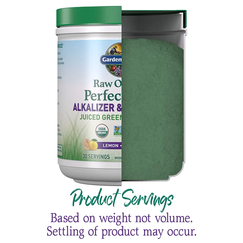 Garden of Life Raw Organic Perfect Food Alkalizer & Detoxifier Juiced Greens Superfood Powder - Lemon Ginger, 30 Servings - Non-GMO, Gluten Free Whole Food Dietary Supplement, Plus Probiotics - Image 8