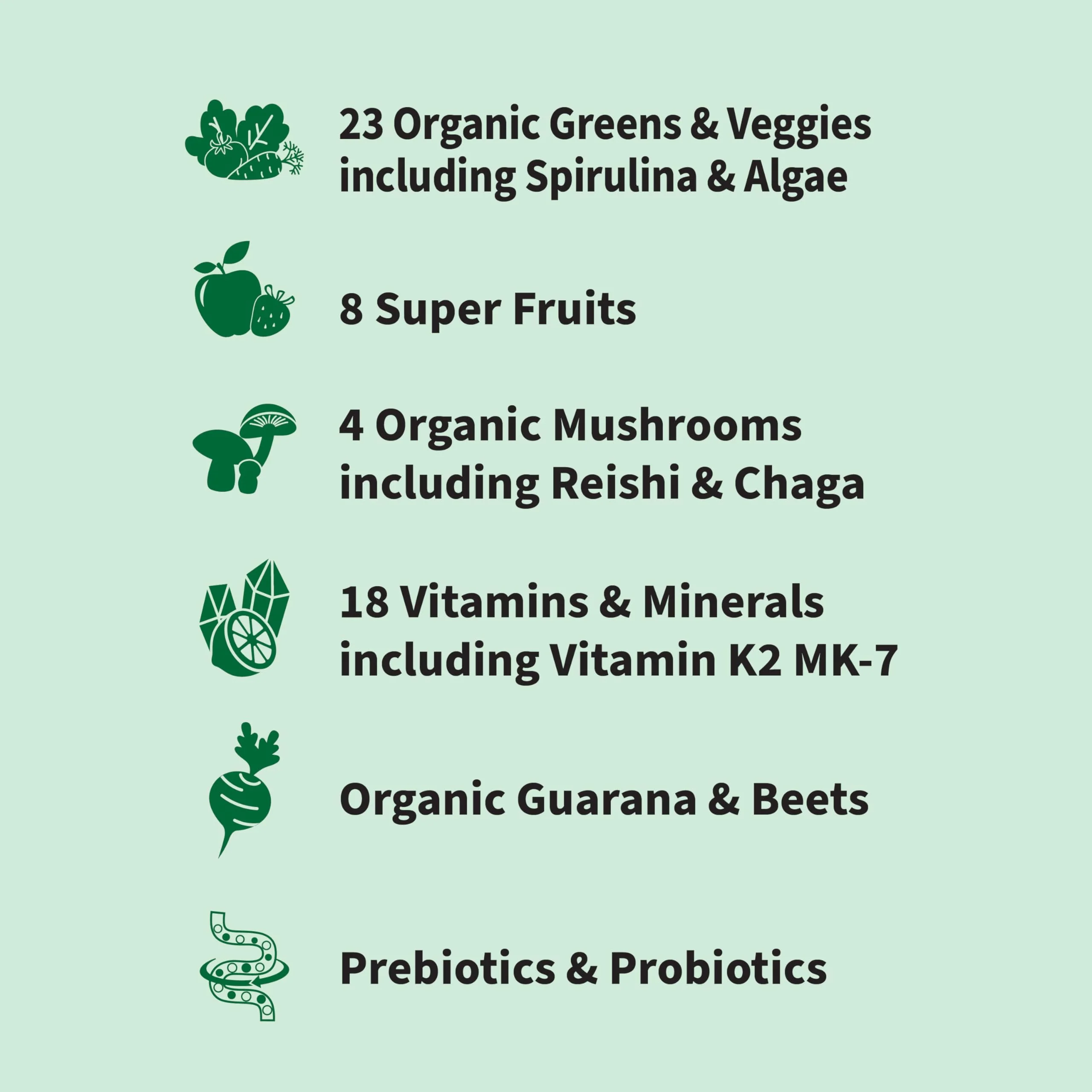 Garden of Life Sport Nutrition Greens and Superfoods Powder - Apple Berry, Organic Athletic Powder Blend with Fruits, Vitamins, Pre & Probiotics, Mushrooms Supplements, Vitamin K2, About 30 Servings - Image 5