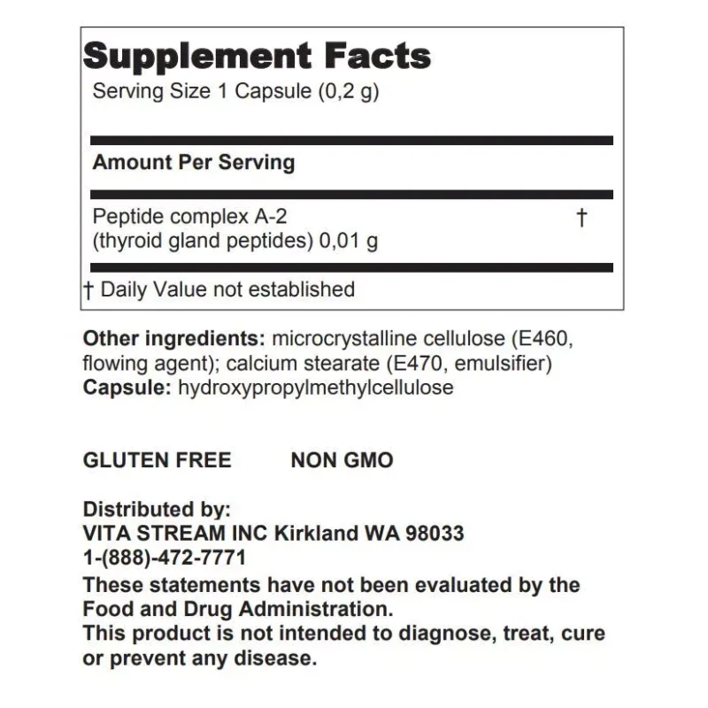 GARMONIA A-2 Thyreogen Khavinson Natural Thyroid Peptide Bioregulator 20 capsules - Image 3