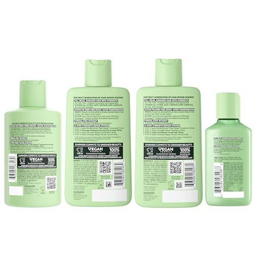 Garnier Fructis Hair Filler Bonding Pre-Shampoo Hair Treatment + Strength Repair Shampoo, Conditioner and Serum Set with Vitamin Cg, 4 Items, 1 Kit - Image 9