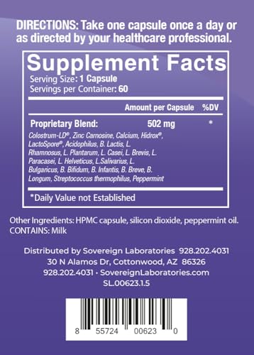 GastroDefense Stomach Armor - Shelf Stable Pre and Probiotic - Liposomal Colostrum-LD Enhanced. Beneficial Stains Colonize and Promote Gut Health, Designed for Adult Women and Men - Image 8