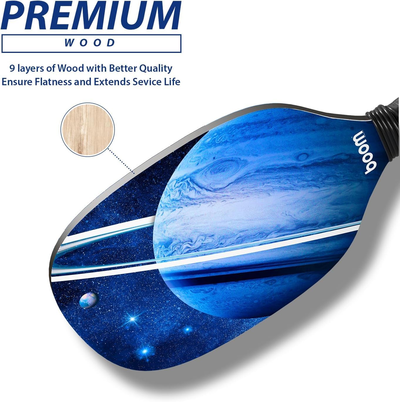 Generic Pickleball Set - 4 Wood Paddles, Balls, Towels, Carry Bag - Cushion Grip, Gift Set for Men Women - Image 2