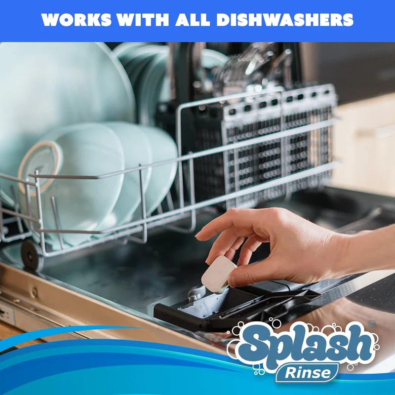 Generic Splash Rinse Dishwasher Cleaner Tablets - Deep Cleaning For All Dishwasher Machine Models, 1 Count (Pack of 6) - Image 3