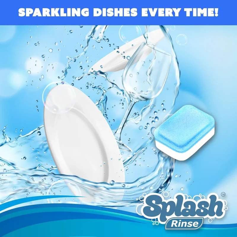 Generic Splash Rinse Dishwasher Cleaner Tablets - Deep Cleaning For All Dishwasher Machine Models, 1 Count (Pack of 6) - Image 4