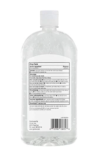 Germ-X Original Hand Sanitizer, Back to School Supplies, Non-Drying Moisturizing Gel with Vitamin E, Instant and No Rinse Formula, Large Family-Size Flip Top Bottle, 32 Fl Oz (Pack of 4) - Image 10