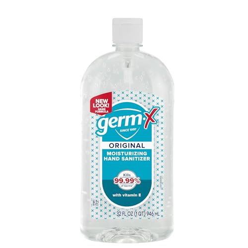 Germ-X Original Hand Sanitizer, Back to School Supplies, Non-Drying Moisturizing Gel with Vitamin E, Instant and No Rinse Formula, Large Family-Size Flip Top Bottle, 32 Fl Oz (Pack of 4) - Image 11