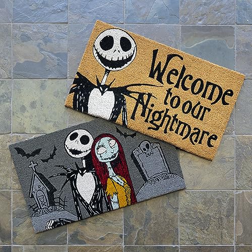 Gertmenian Nightmare Before Christmas Coir Doormat - 2x3 Welcome Mat (2-Pack), Ideal for High Traffic Areas in Front Door, Garage, Entryway - Welcome Nightmare/Jack & Sally, 80005 - Image 10