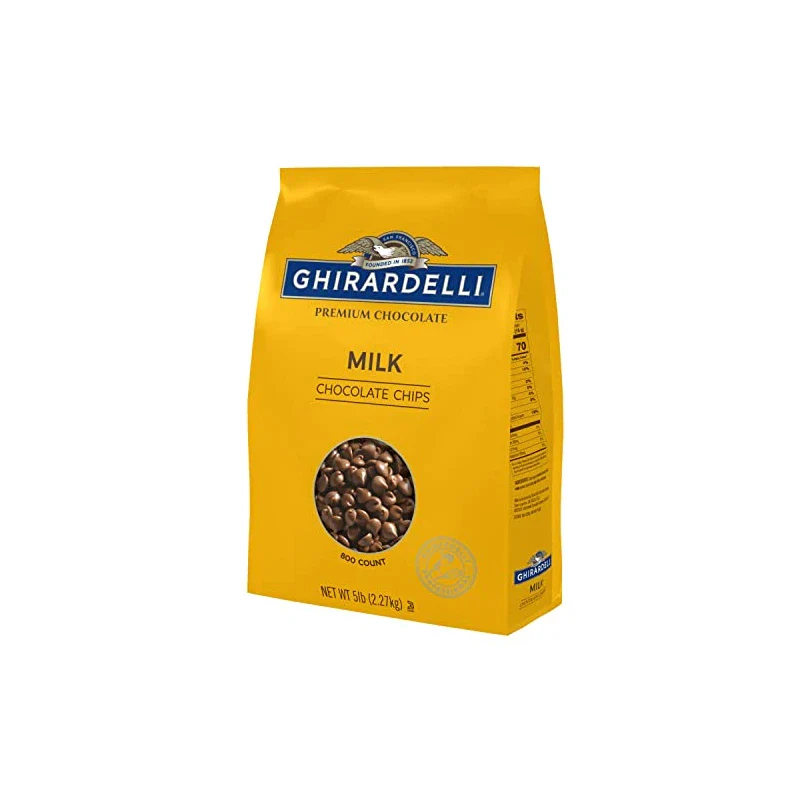 Ghirardelli Chocolate Company Milk Chocolate Chips 800 per lb, 5lb. Bag (Pack of 1) - Image 2