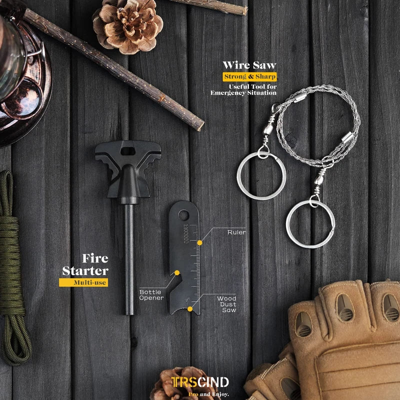 Gifts for Men Dad Him Husband, Survival Kit Tools, Survival Gear and Equipment 13 in 1, Fathers Day Birthday Gifts for Boyfriend, Cool Gadgets for Hunting Camping Fishing - Image 5