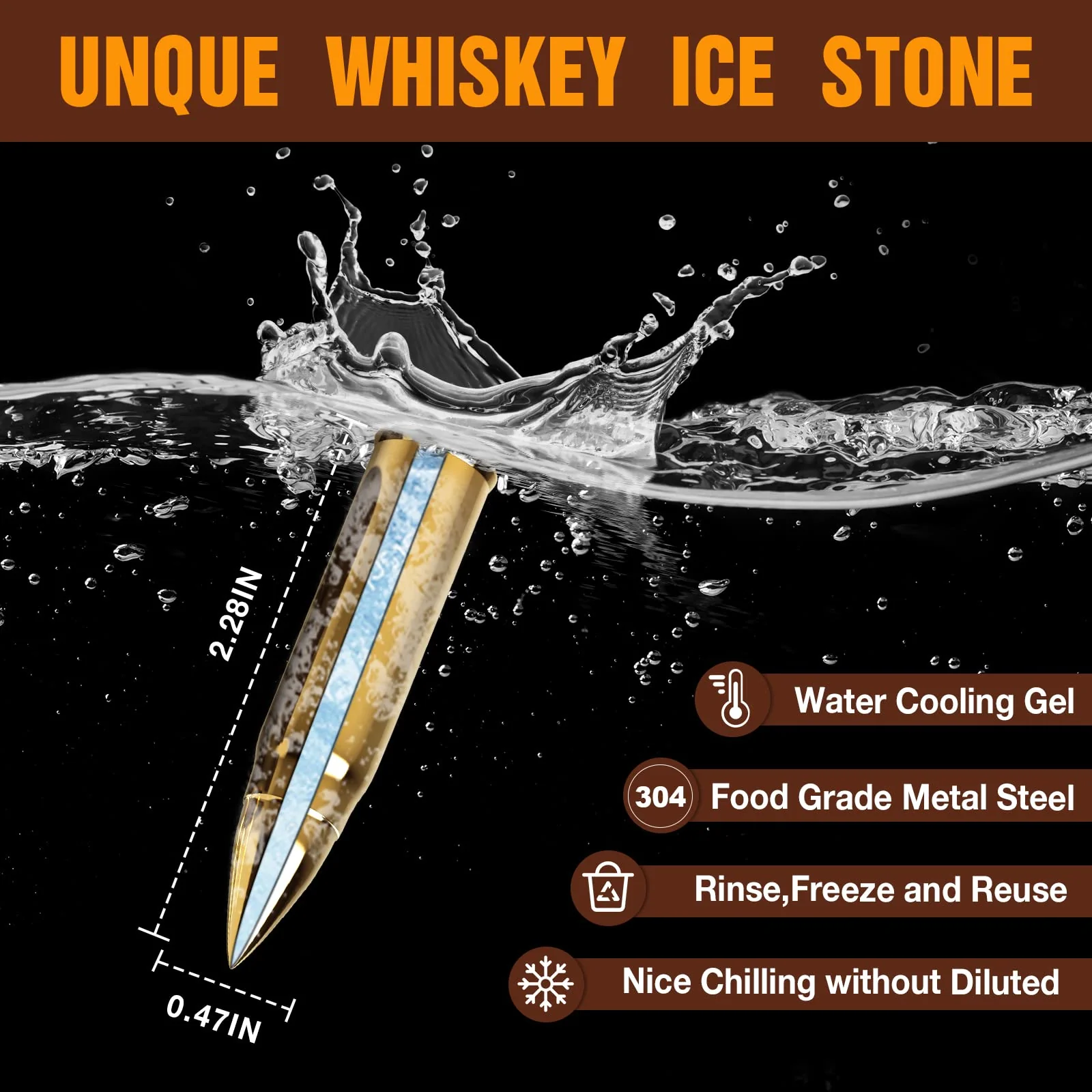 Gifts for Men Him Christmas, Whiskey Stone Gifts for Husband Anniversary, Unique Birthday Gift Ideas for Dad from Daughter Son Wife, Cool Stocking Stuffers, Bourbon Gadgets for Grandpa Uncle Father - Image 2
