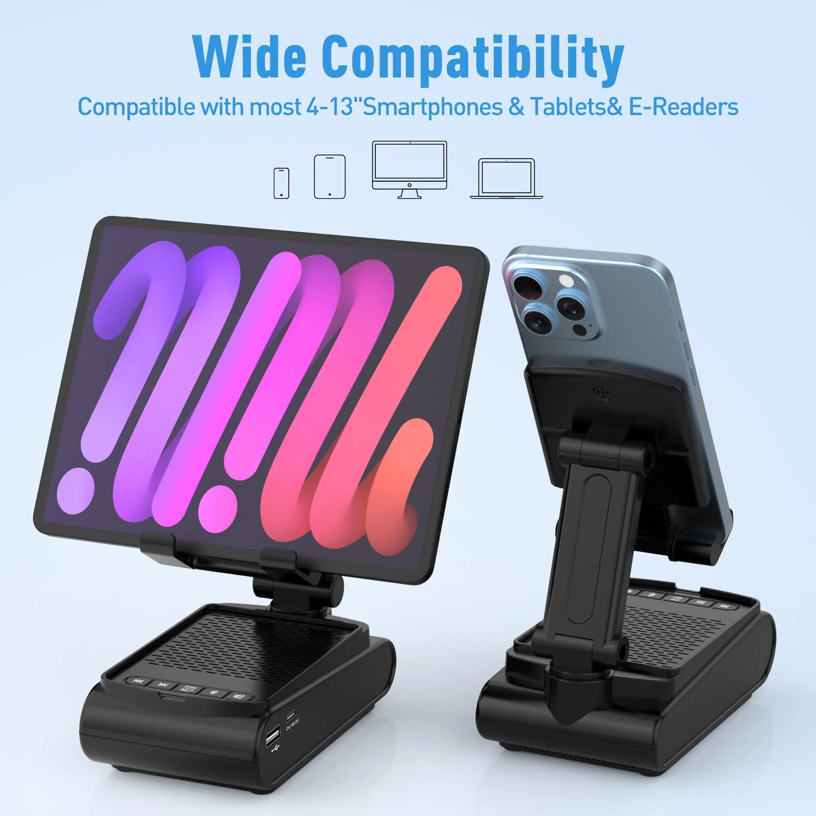 Gifts for Men, White Elephant Gifts for Adults, Cell Phone Stand with Wireless Bluetooth Speaker, Birthday Gift for Dad Boyfriend Husband Him Men Gifts for Christmas, Stocking Stuffers for Adults - Image 6