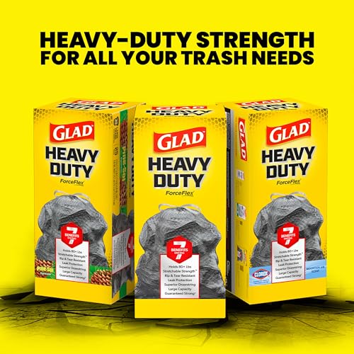 Glad Large 30 Gallon Trash Bags, Unscented Heavy Duty Garbage Bags, Forceflex with Drawstring, 68 Count (Packaging May Vary) - Image 4