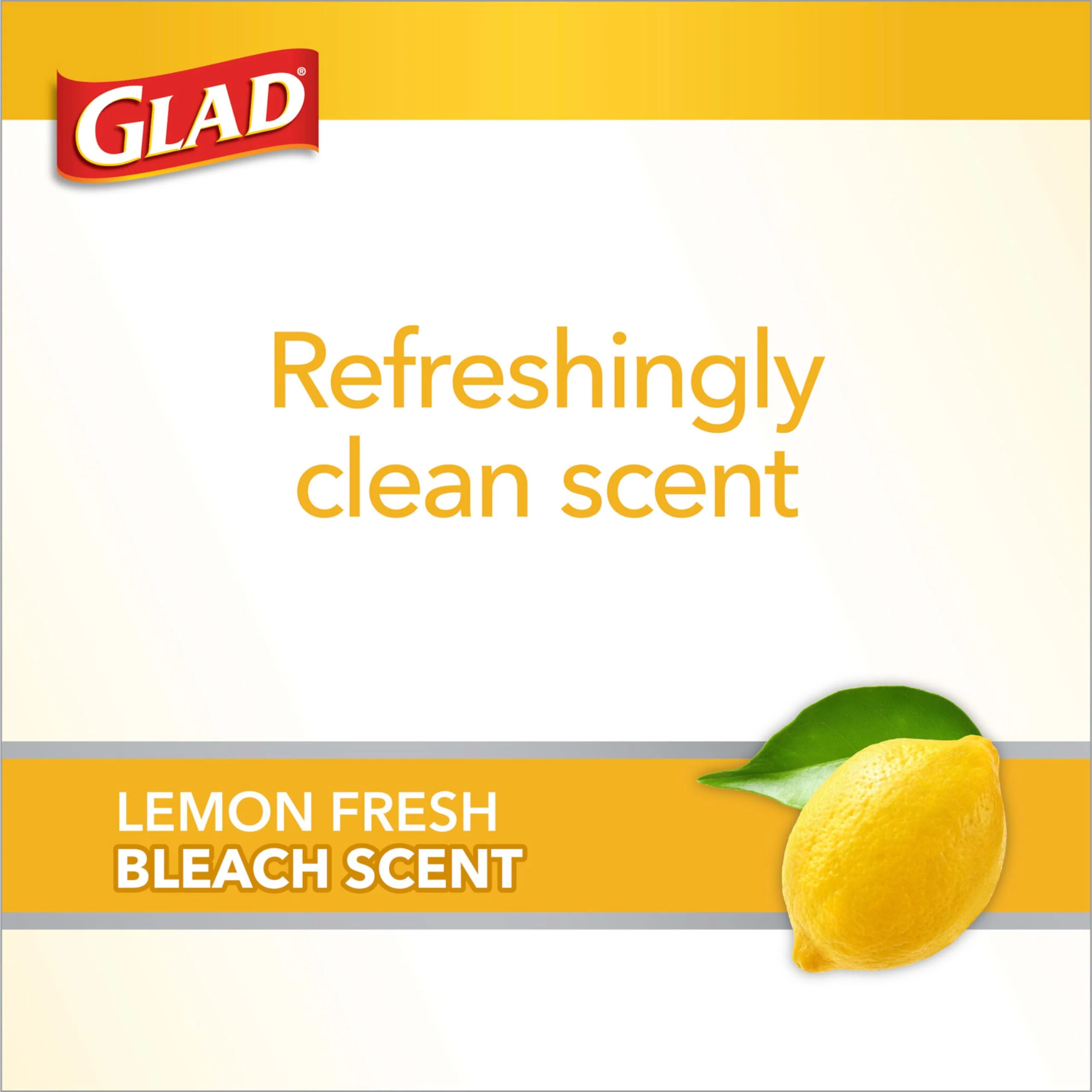 Glad Small Trash Bags 4 Gallon, Lemon Fresh Bleach Garbage Bags, Odor Resistant with Drawstring, 80 Count - Image 25