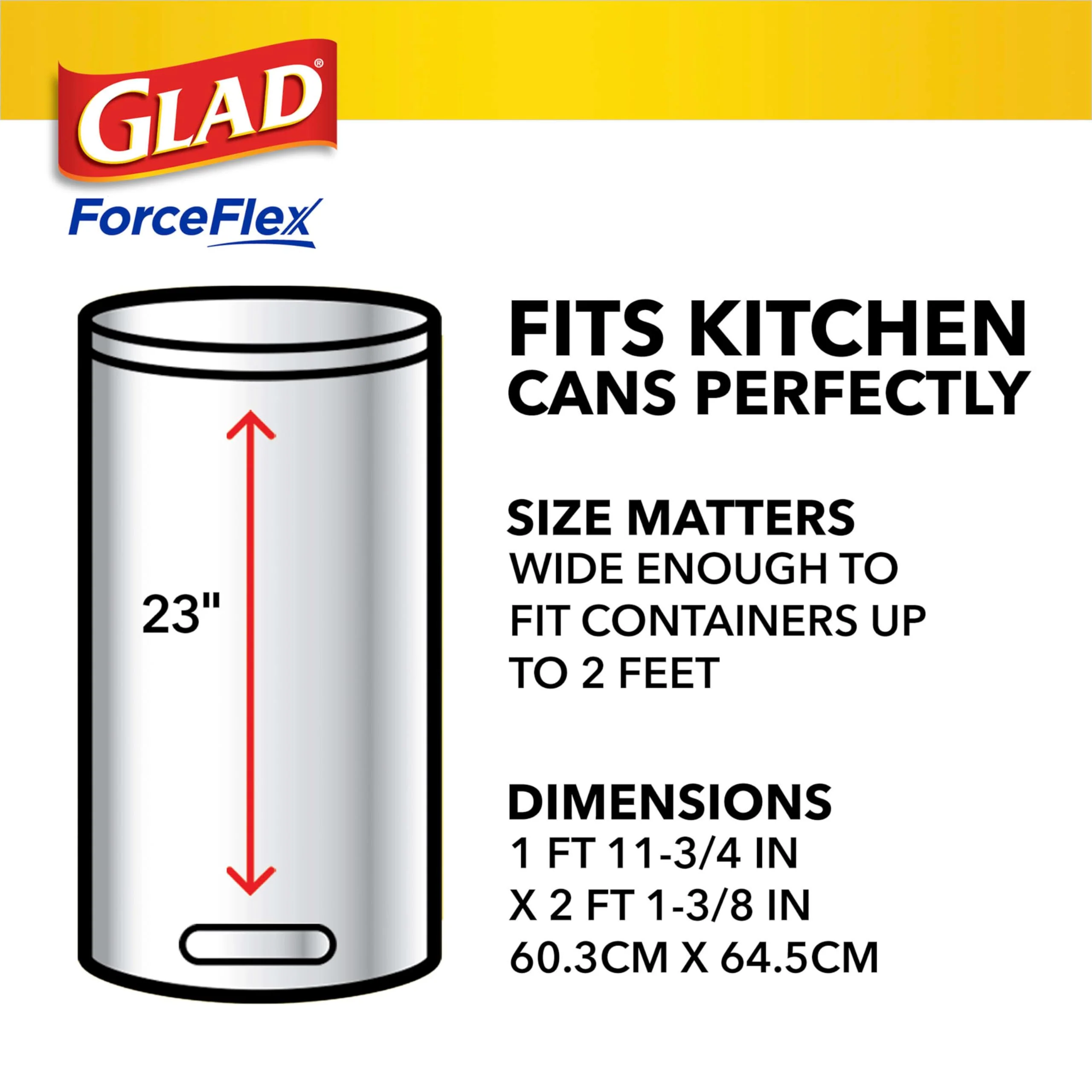 Glad Tall Kitchen Trash Bags 13 Gallon, Gain Original Garbage Bags, Odorshield with Drawstring, 110 Count - Image 5