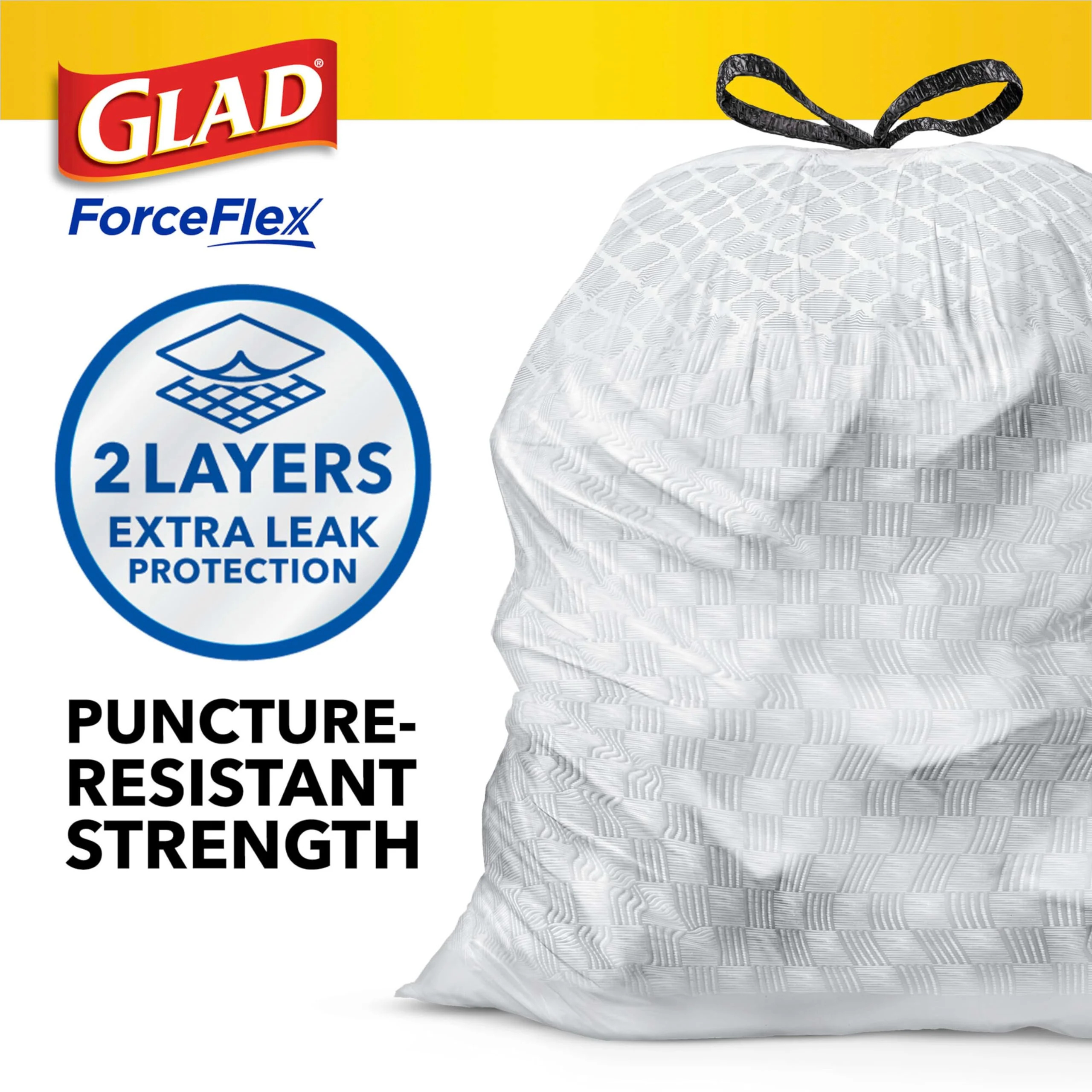 Glad Tall Kitchen Trash Bags 13 Gallon, Gain Original Garbage Bags, Odorshield with Drawstring, 80 Count - Image 14