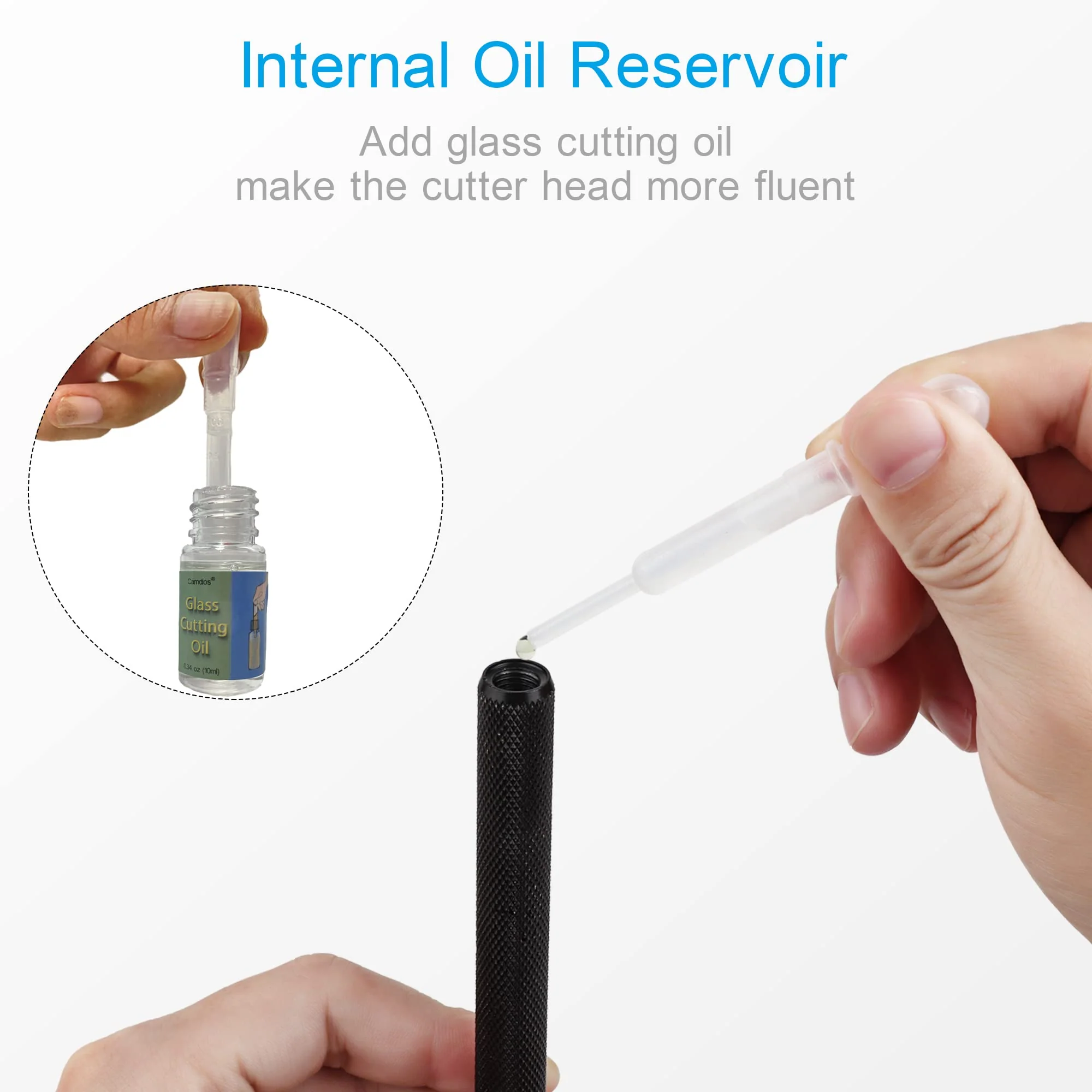 Glass Cutter 2mm-20mm, Upgrade Glass Cutting Tool with Glass Cutting Oil, Pencil Style Oil Feed Carbide Tip Glass Cutter for Mirror/Tiles/Mosaic. - Image 12