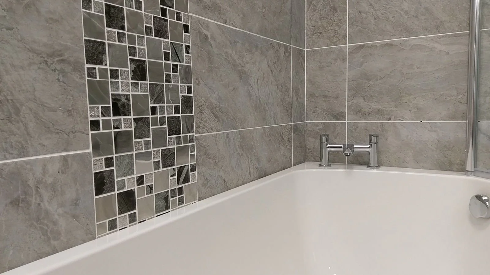 Glass Saturn-Mosaic Modular Silver Tile Jupiter Bathroom Kitchen 300x300mm - Image 3
